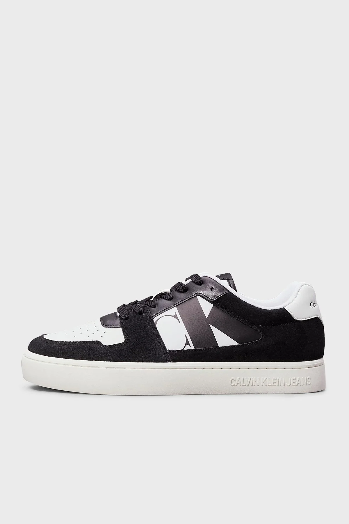 Calvin Klein Logolu Sneaker YM0YM010930GM Erkek Ayakkabı YM0YM01093 0GM SİYAH-BEYAZ - 2