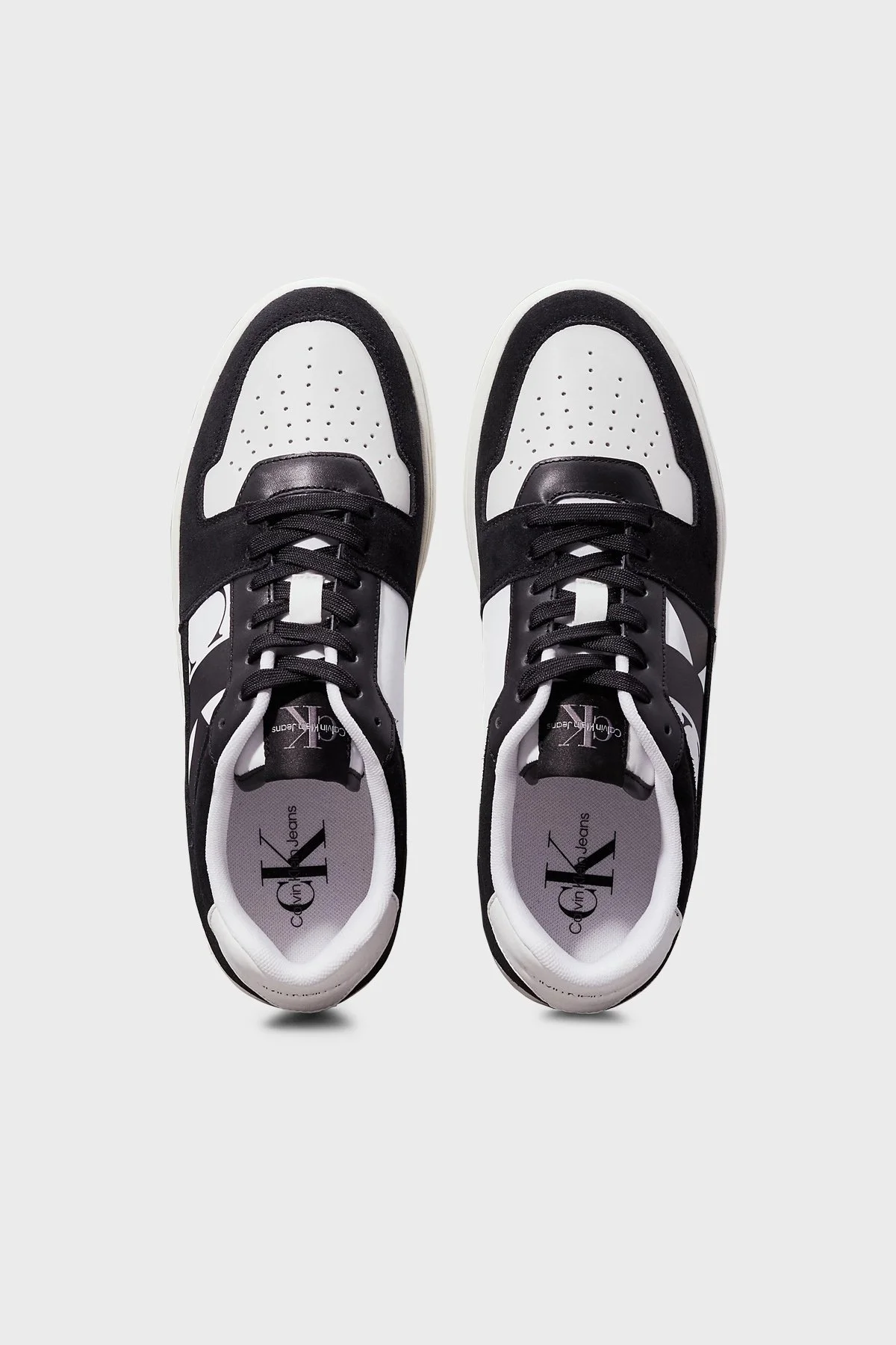 Calvin Klein Logolu Sneaker YM0YM010930GM Erkek Ayakkabı YM0YM01093 0GM SİYAH-BEYAZ - 3