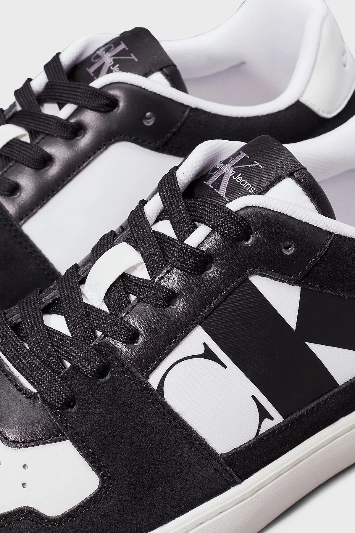 Calvin Klein Logolu Sneaker YM0YM010930GM Erkek Ayakkabı YM0YM01093 0GM SİYAH-BEYAZ - 5
