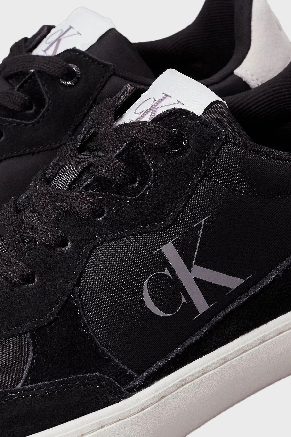 Calvin Klein Logolu Sneaker YM0YM011000GM Erkek Ayakkabı YM0YM01100 0GM SİYAH-BEYAZ - 7