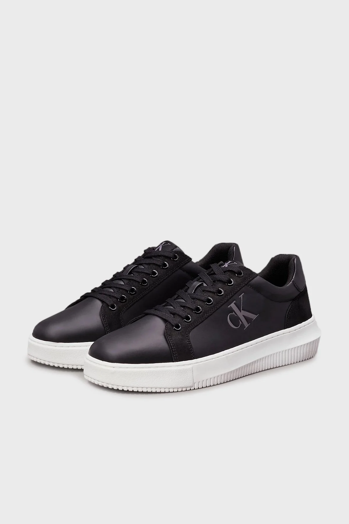 Calvin Klein Logolu Sneaker YM0YM011230GM Erkek Ayakkabı YM0YM01123 0GM SİYAH-BEYAZ - 3