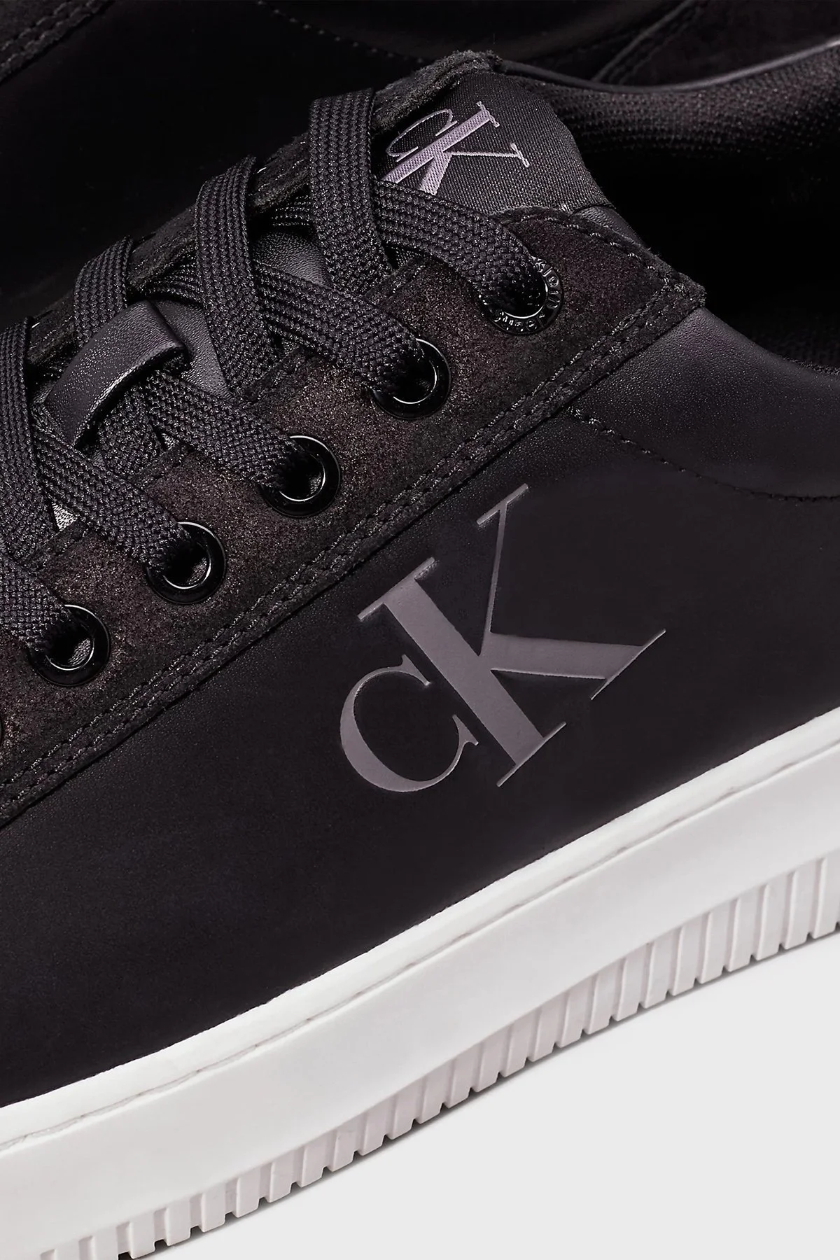 Calvin Klein Logolu Sneaker YM0YM011230GM Erkek Ayakkabı YM0YM01123 0GM SİYAH-BEYAZ - 7