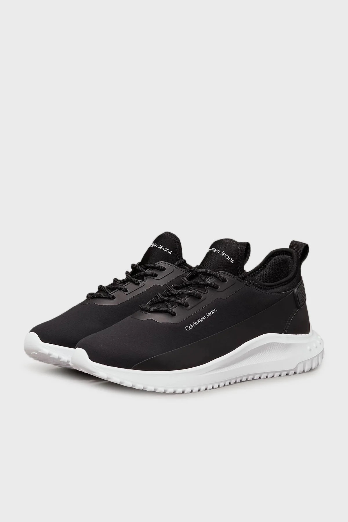 Calvin Klein Logolu Sneaker YM0YM011700GM Erkek Ayakkabı YM0YM01170 0GM SİYAH-BEYAZ - 10