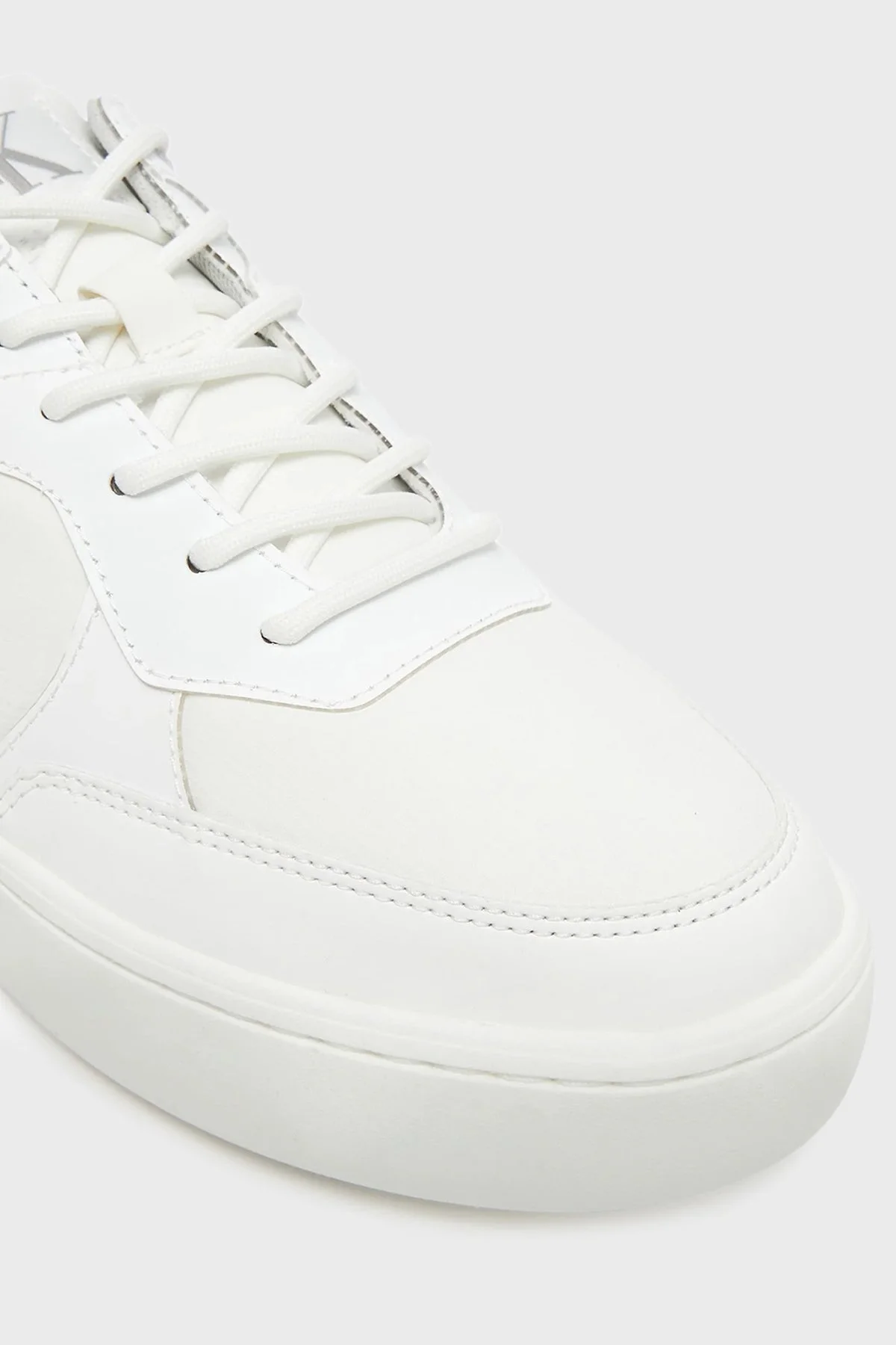 Calvin Klein Logolu Sneaker YM0YM0120201W Erkek Ayakkabı YM0YM01202 01W BEYAZ-SİYAH - 11