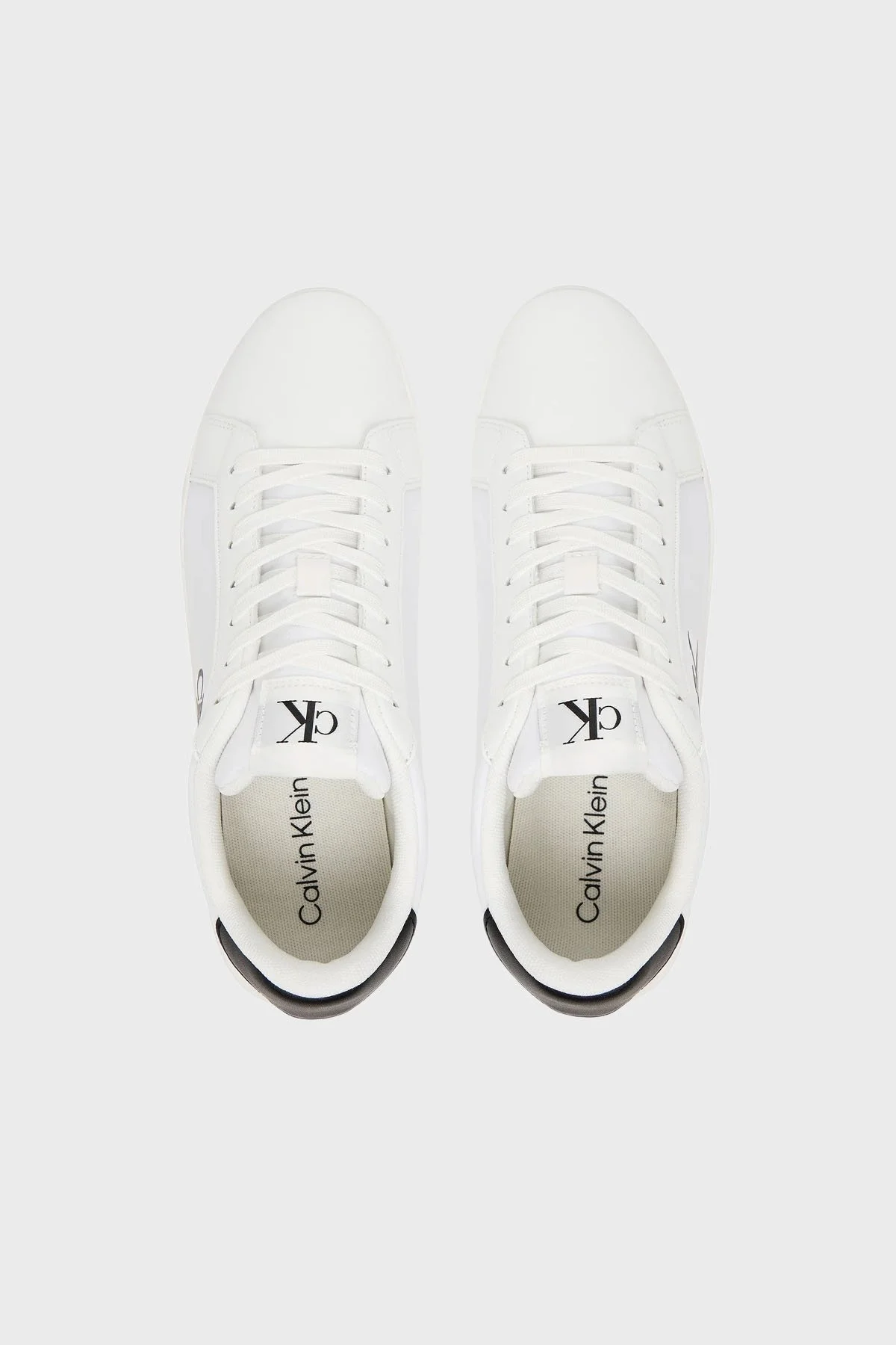 Calvin Klein Logolu Sneaker YM0YM0121301W Erkek Ayakkabı YM0YM01213 01W BEYAZ-SİYAH - 3