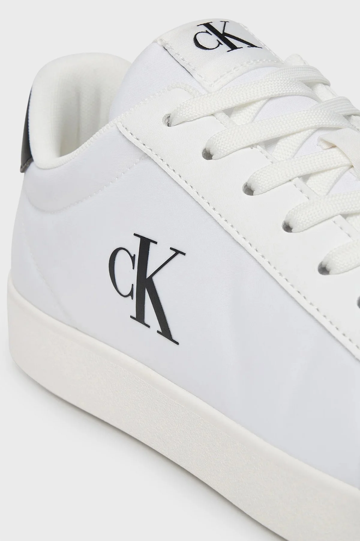 Calvin Klein Logolu Sneaker YM0YM0121301W Erkek Ayakkabı YM0YM01213 01W BEYAZ-SİYAH - 6