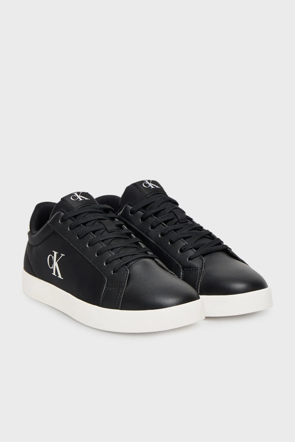 Calvin Klein Logolu Sneaker YM0YM012130GM Erkek Ayakkabı YM0YM01213 0GM SİYAH-BEYAZ - 2