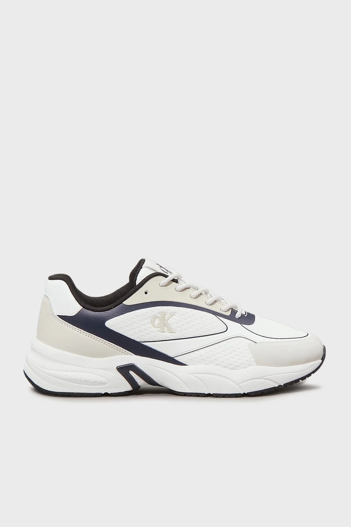 Calvin Klein Logolu Sneaker YM0YM013100LD Erkek Ayakkabı YM0YM01310 0LD BEYAZ-LACİVERT - 7