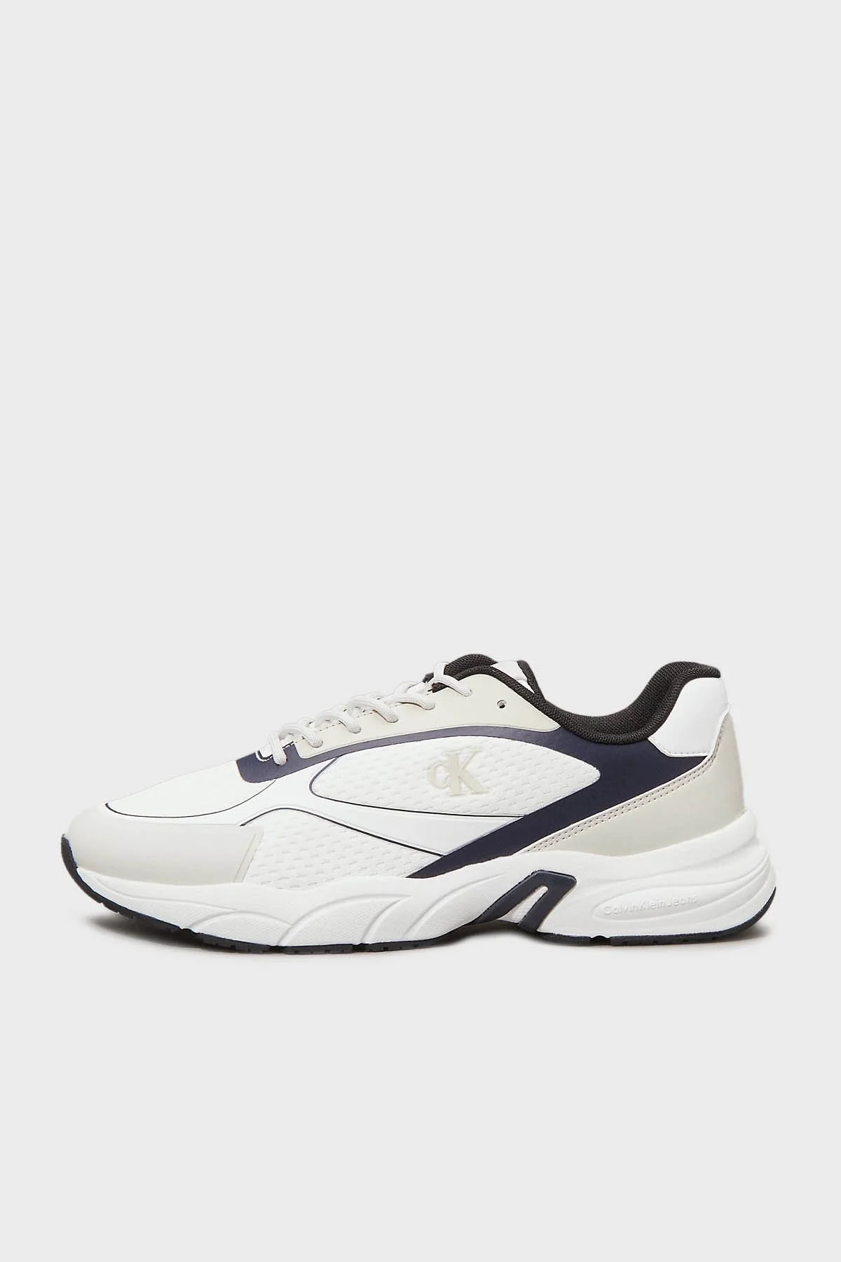 Calvin Klein Logolu Sneaker YM0YM013100LD Erkek Ayakkabı YM0YM01310 0LD BEYAZ-LACİVERT - 8