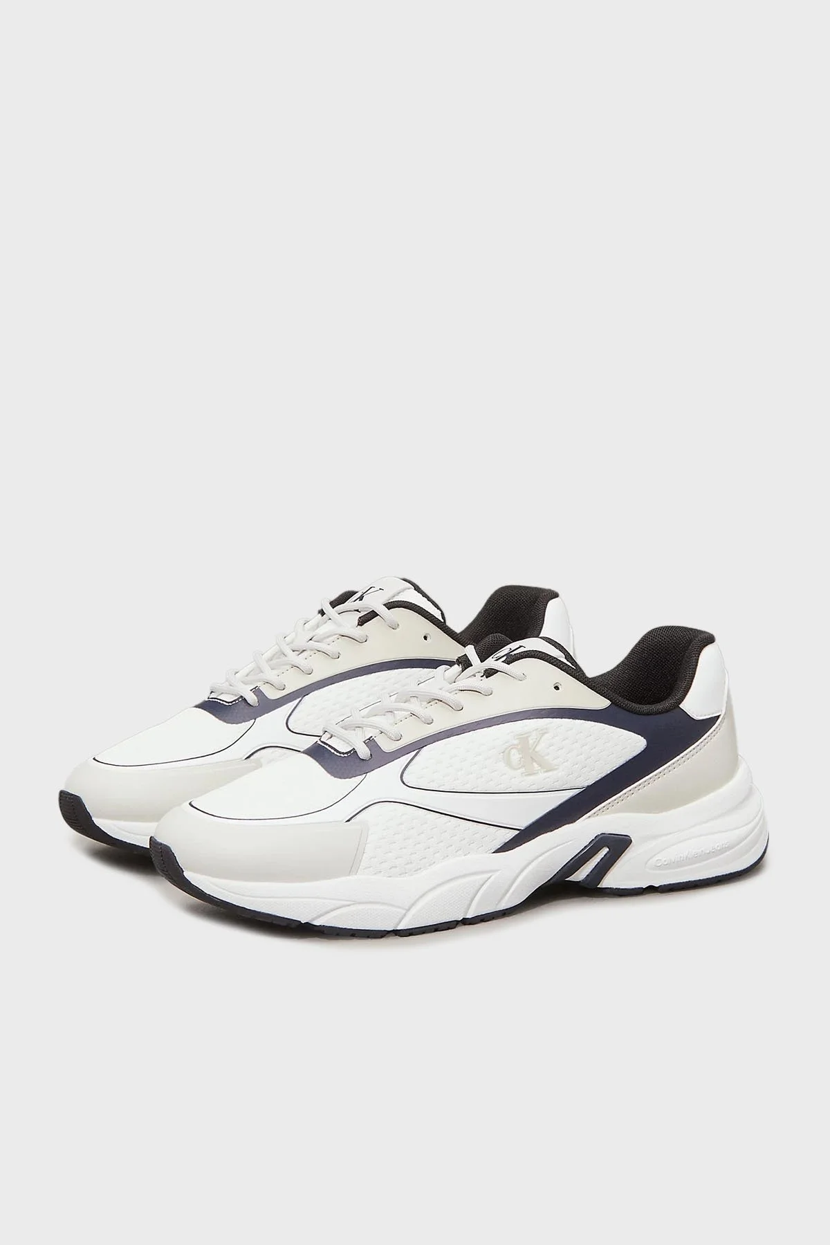 Calvin Klein Logolu Sneaker YM0YM013100LD Erkek Ayakkabı YM0YM01310 0LD BEYAZ-LACİVERT - 9