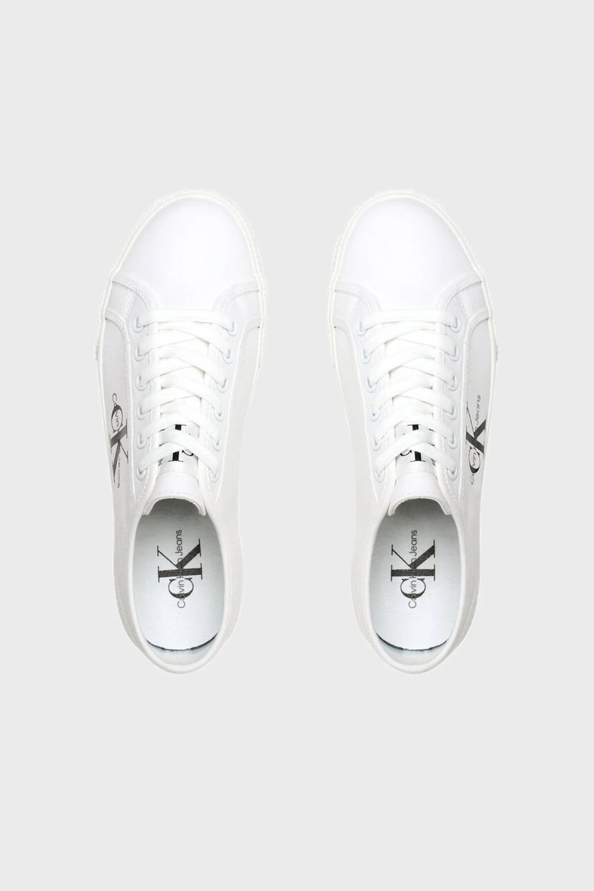 Calvin Klein Logolu Sneaker YW0YW00482YBR Bayan Ayakkabı YW0YW00482 YBR BEYAZ - 7