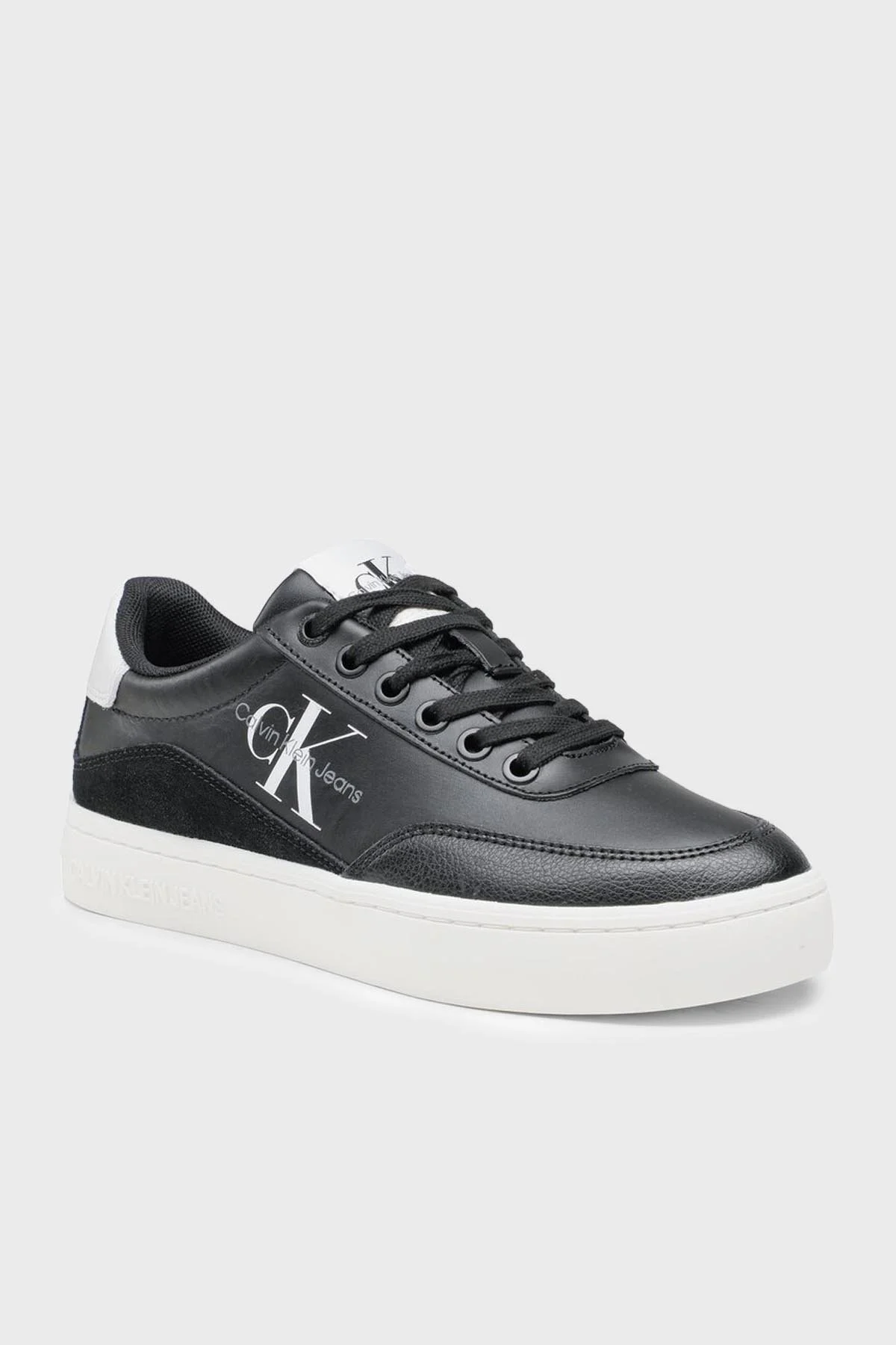 Calvin Klein Logolu Sneaker YW0YW006990GJ Bayan Ayakkabı YW0YW00699 0GJ SİYAH-BEYAZ - 4