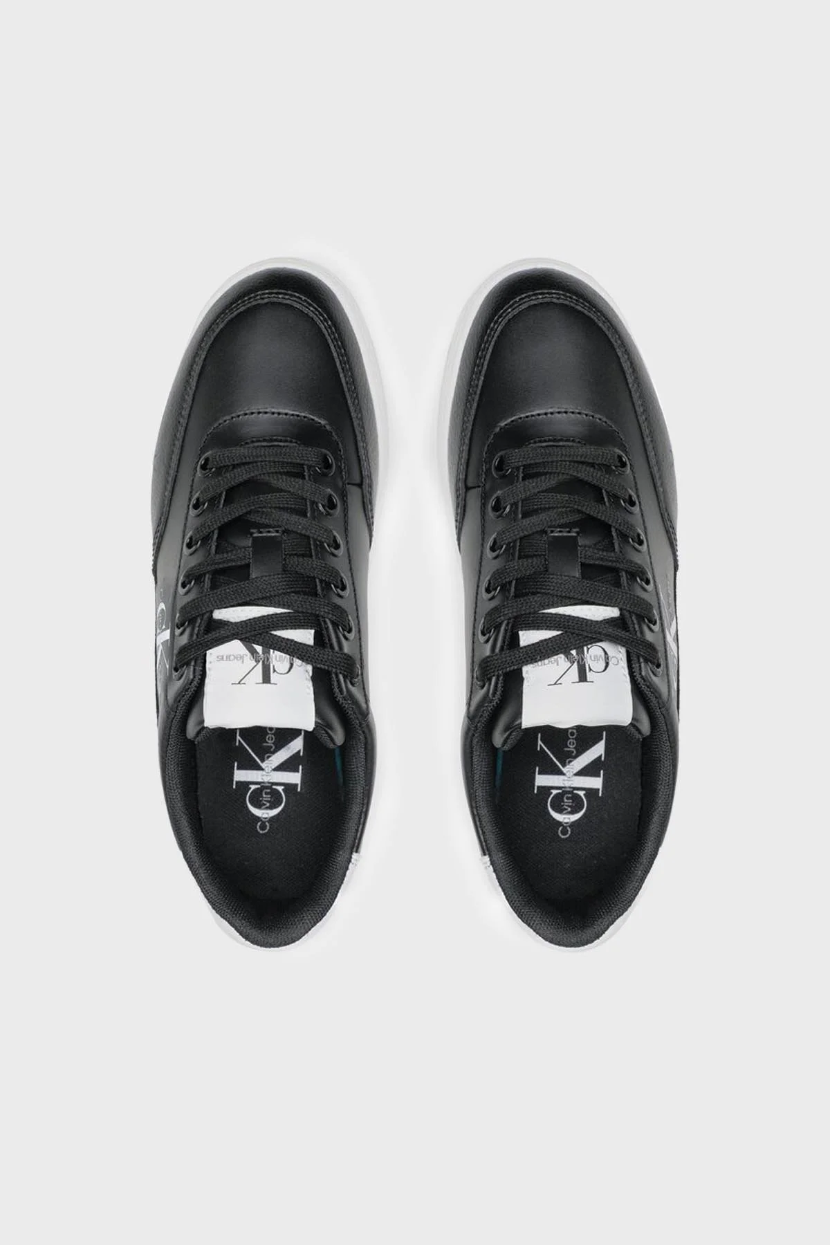 Calvin Klein Logolu Sneaker YW0YW006990GJ Bayan Ayakkabı YW0YW00699 0GJ SİYAH-BEYAZ - 5