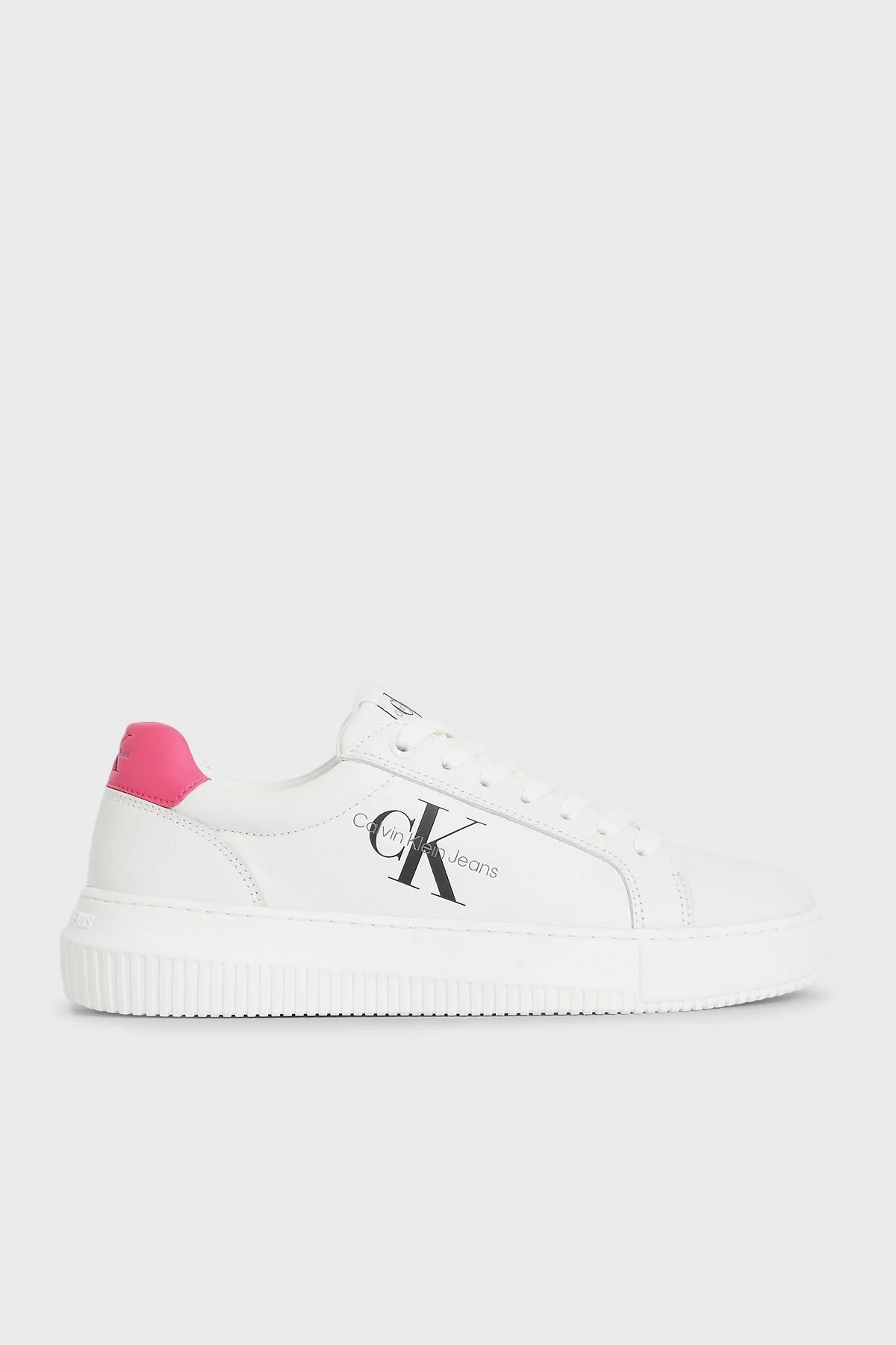 Calvin Klein Logolu Sneaker YW0YW0082301W Bayan Ayakkabı YW0YW00823 01W BEYAZ - 1