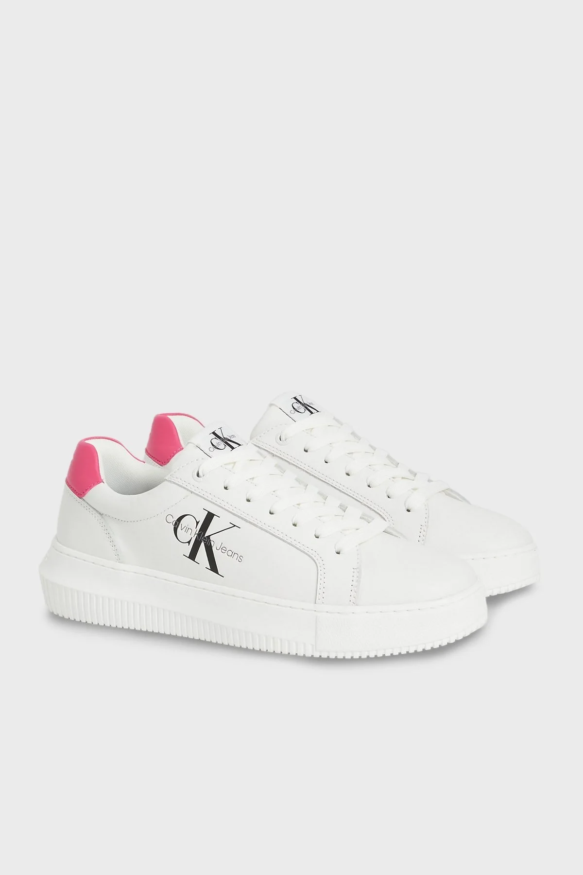 Calvin Klein Logolu Sneaker YW0YW0082301W Bayan Ayakkabı YW0YW00823 01W BEYAZ - 2