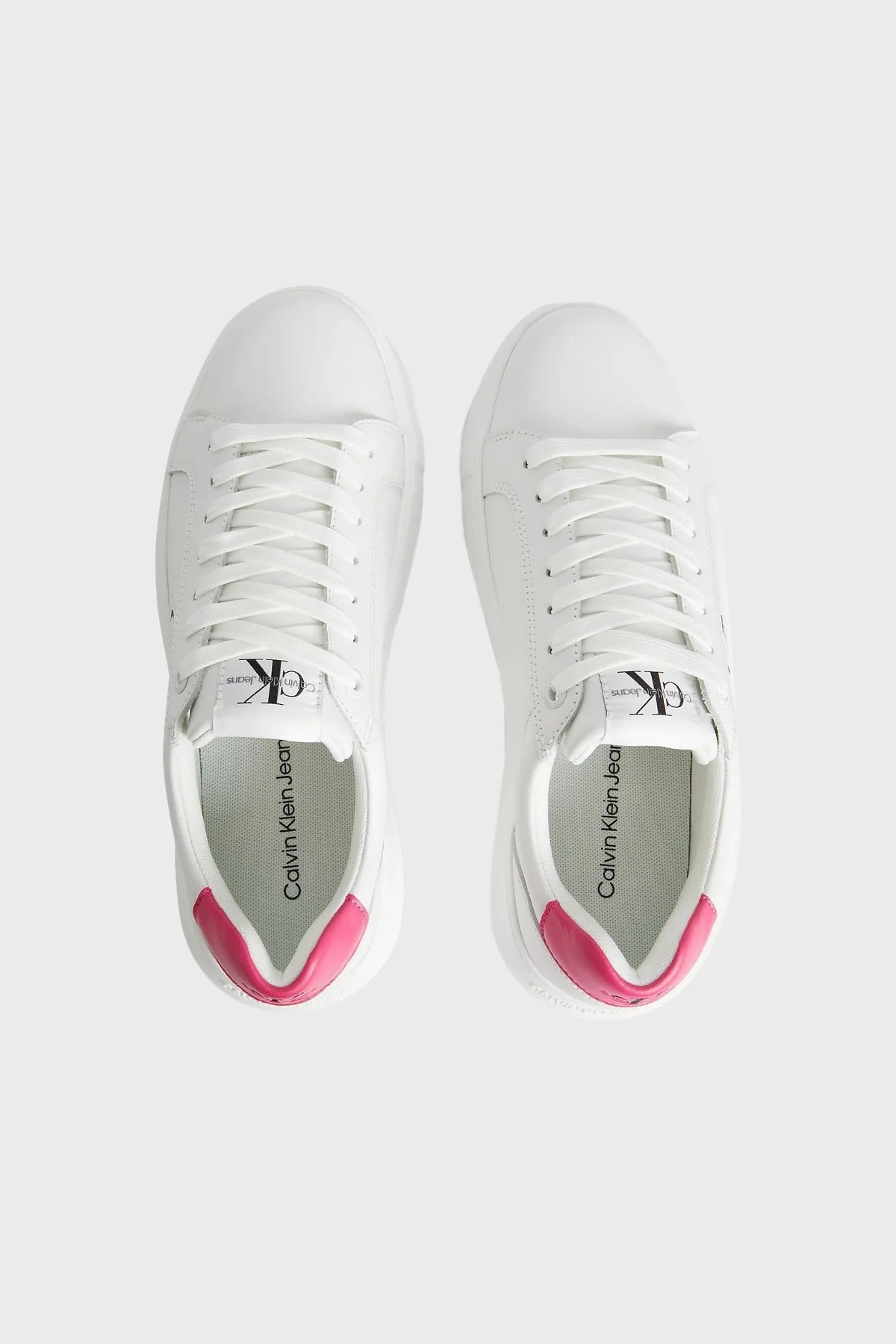 Calvin Klein Logolu Sneaker YW0YW0082301W Bayan Ayakkabı YW0YW00823 01W BEYAZ - 3