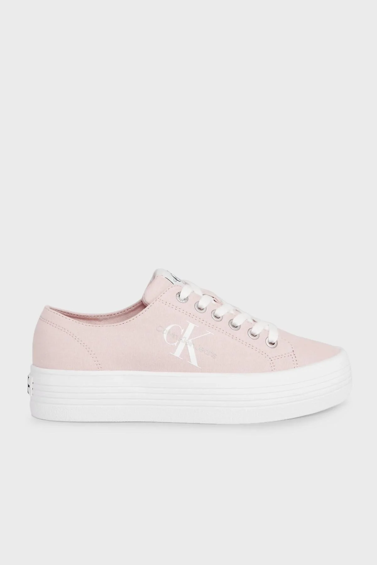 Calvin Klein Logolu Sneaker YW0YW010300JZ Bayan Ayakkabı YW0YW01030 0JZ PUDRA-BEYAZ - 1