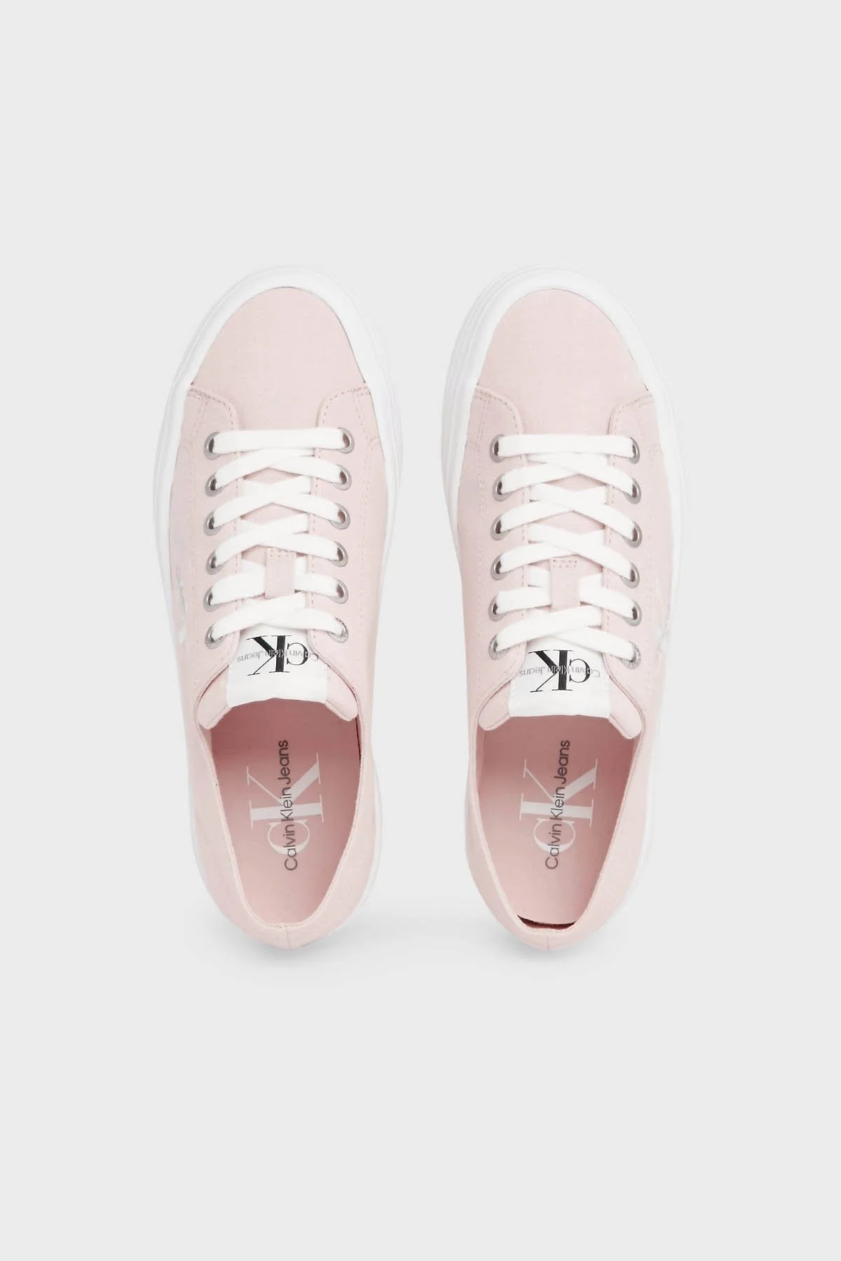 Calvin Klein Logolu Sneaker YW0YW010300JZ Bayan Ayakkabı YW0YW01030 0JZ PUDRA-BEYAZ - 7