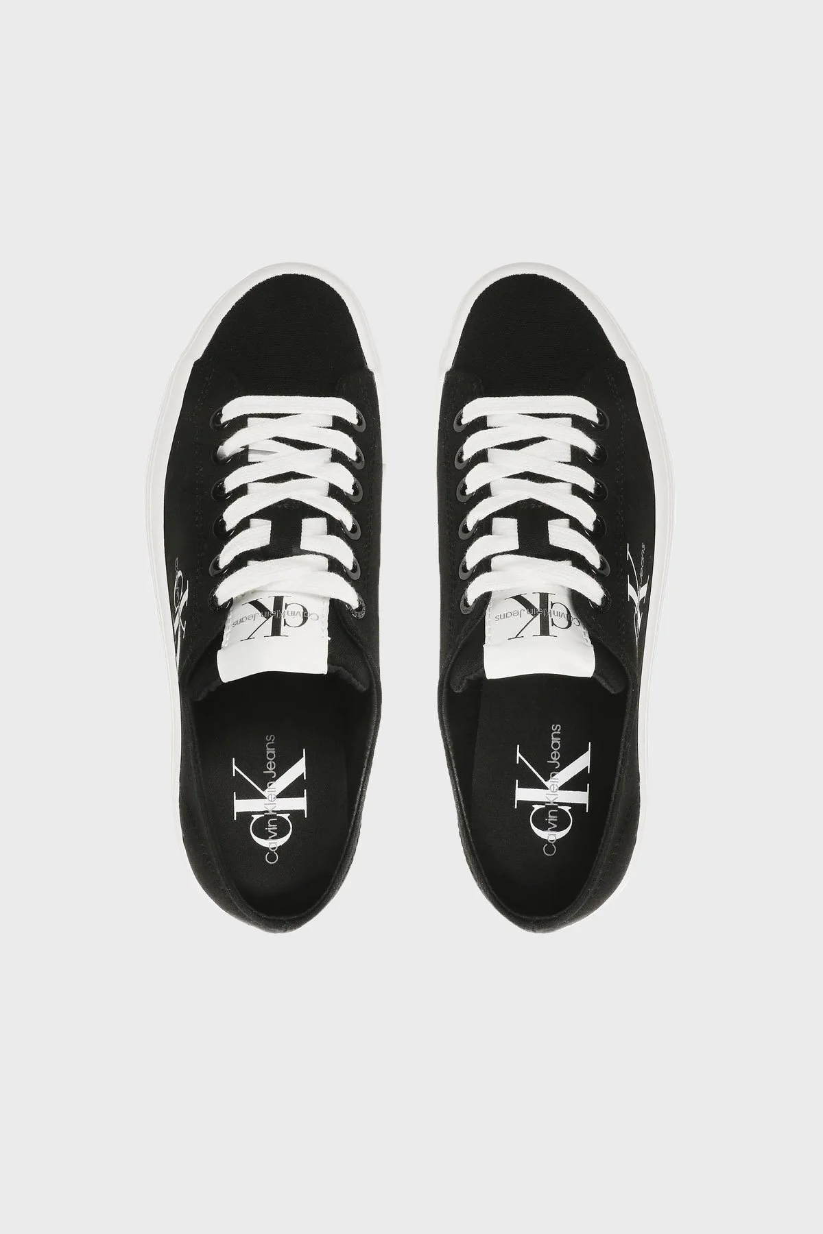 Calvin Klein Logolu Sneaker YW0YW01030BDS Bayan Ayakkabı YW0YW01030 BDS SİYAH - 4