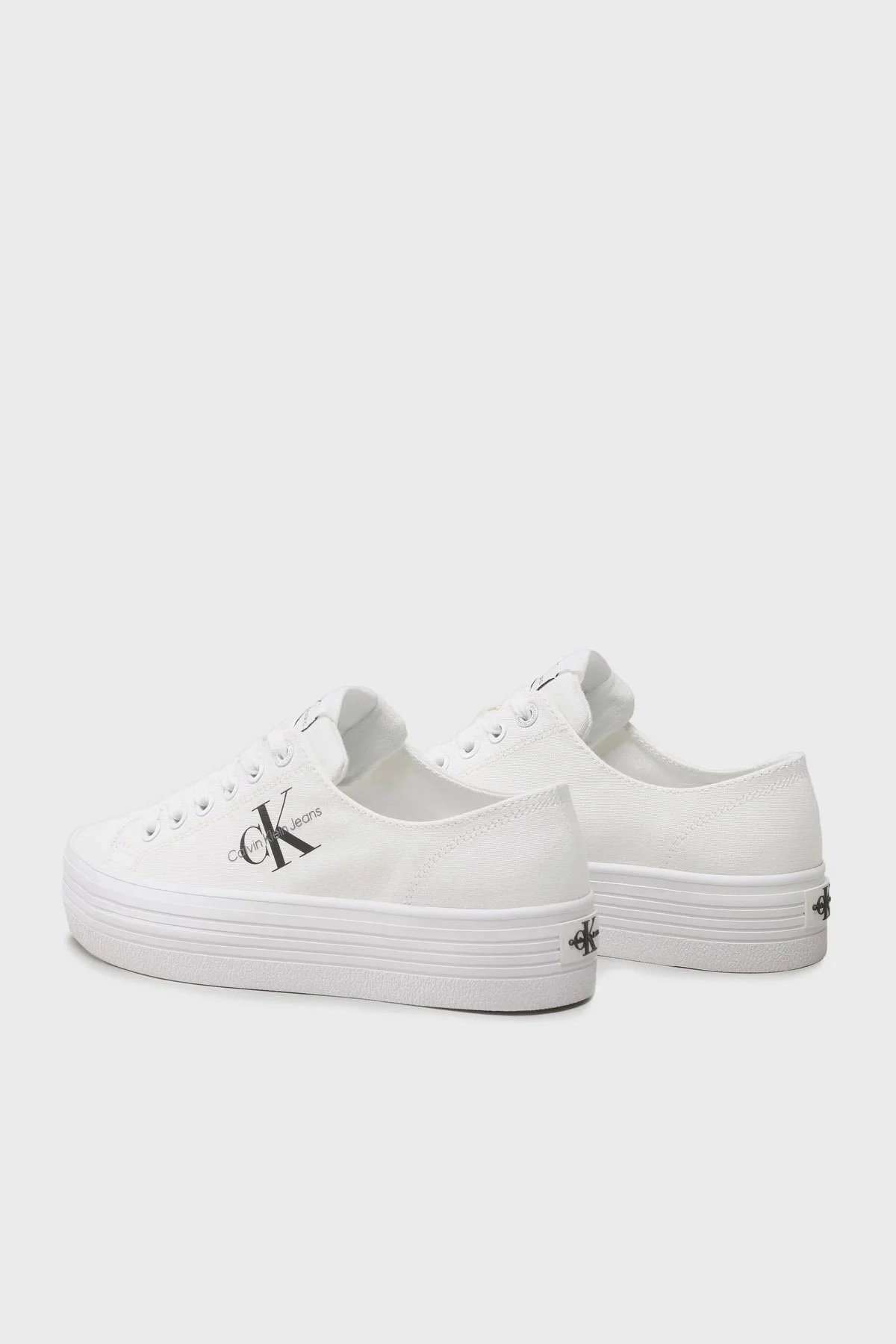 Calvin Klein Logolu Sneaker YW0YW01030YBR Bayan Ayakkabı YW0YW01030 YBR BEYAZ - 2