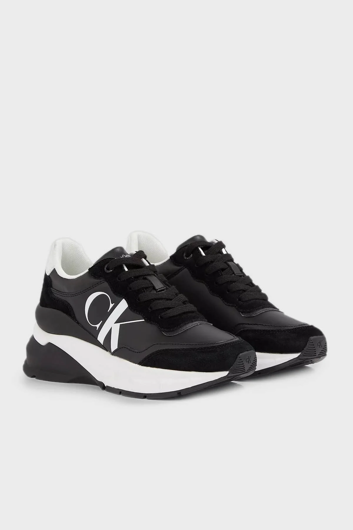 Calvin Klein Logolu Sneaker YW0YW01099BEH Bayan Ayakkabı YW0YW01099 BEH SİYAH - 3