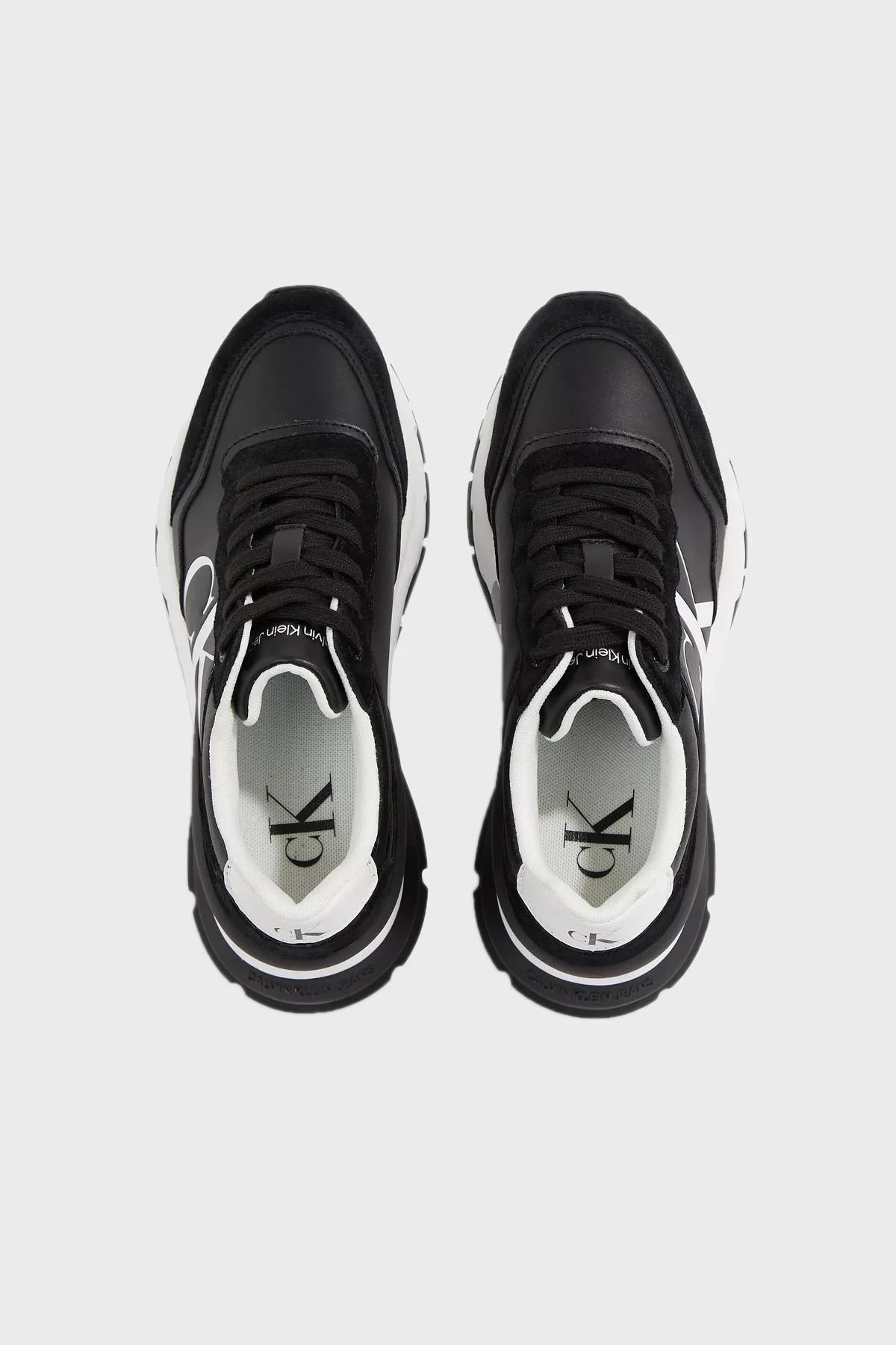Calvin Klein Logolu Sneaker YW0YW01099BEH Bayan Ayakkabı YW0YW01099 BEH SİYAH - 4