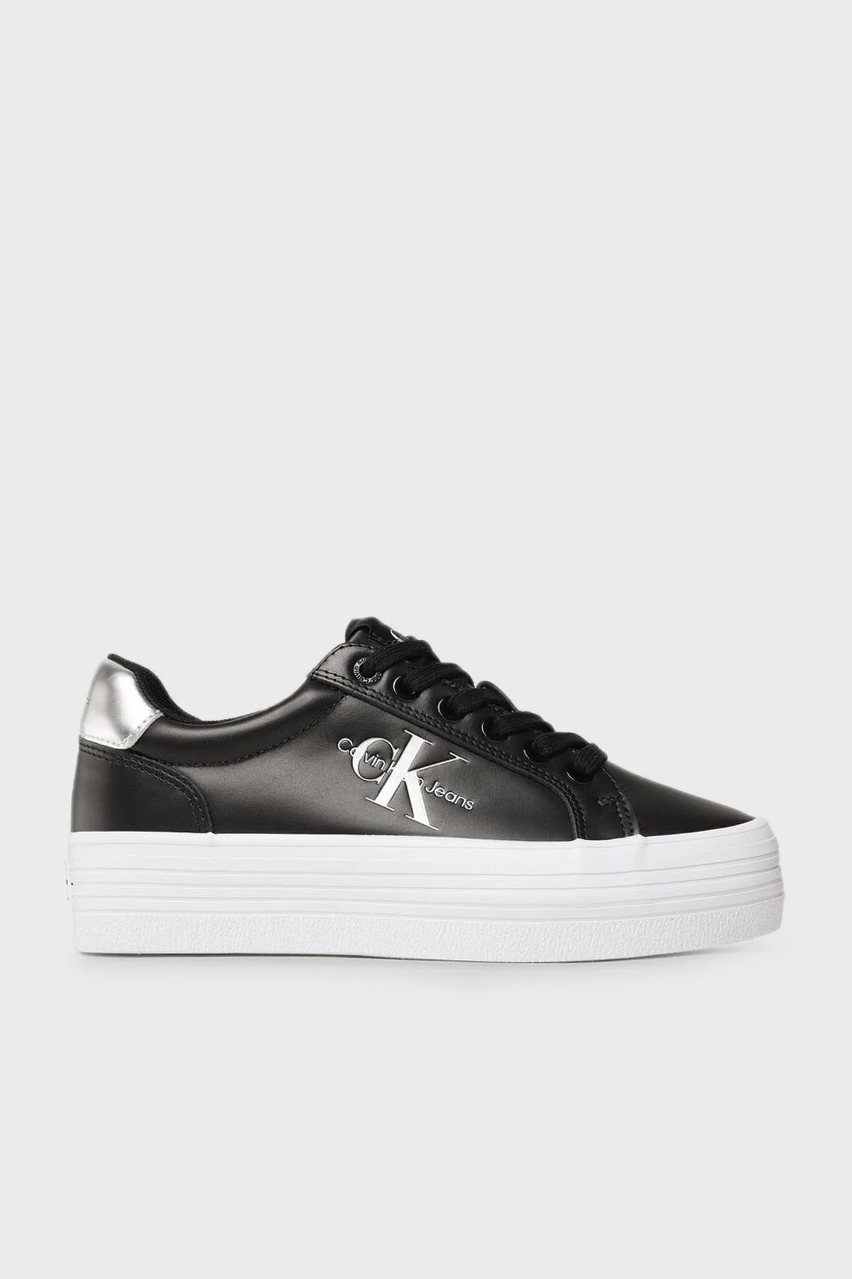 Calvin Klein Logolu Sneaker YW0YW01222BEH Bayan Ayakkabı YW0YW01222 BEH SİYAH - 1