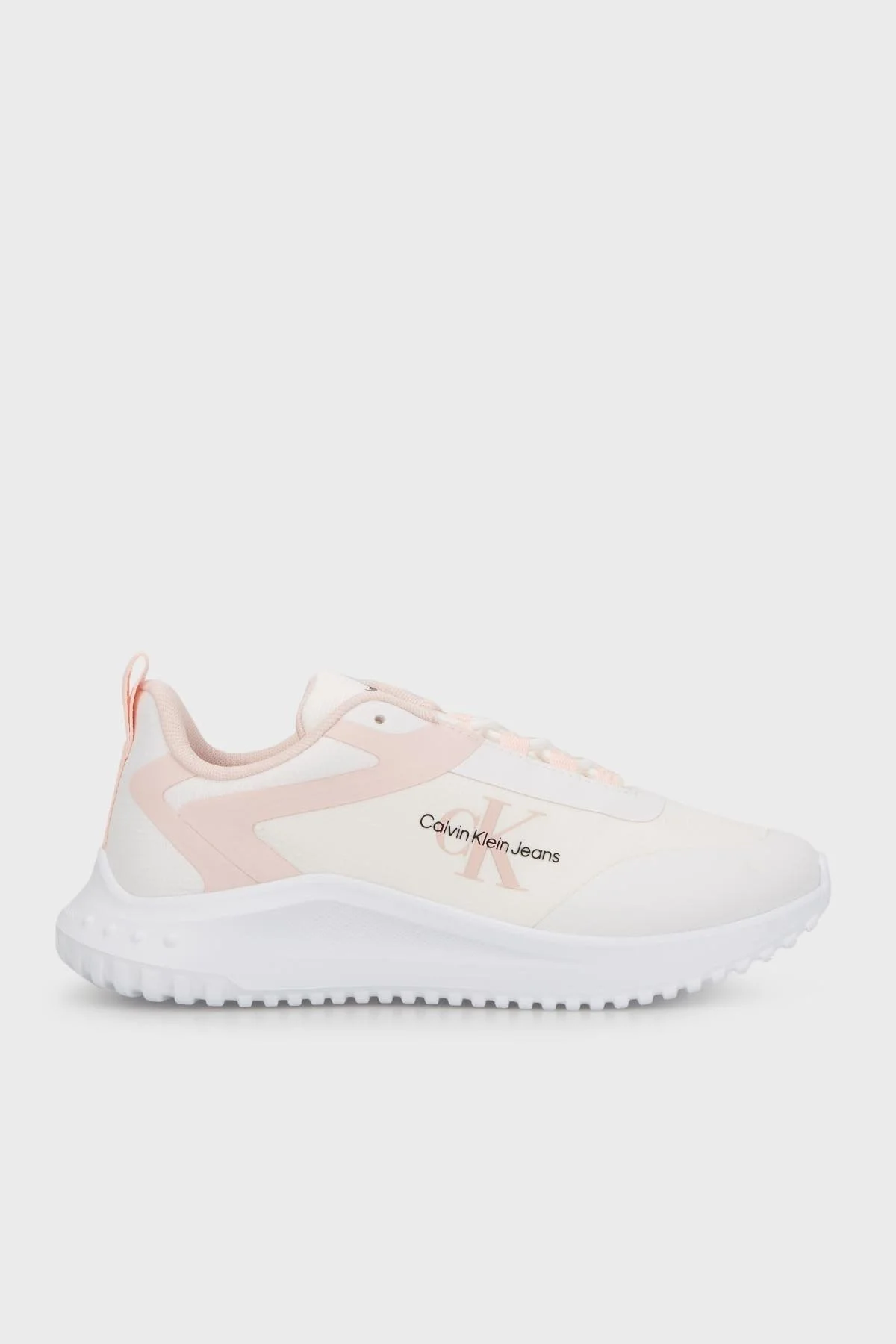 Calvin Klein Logolu Sneaker YW0YW0144201U Bayan Ayakkabı YW0YW01442 01U BEYAZ-PUDRA - 1