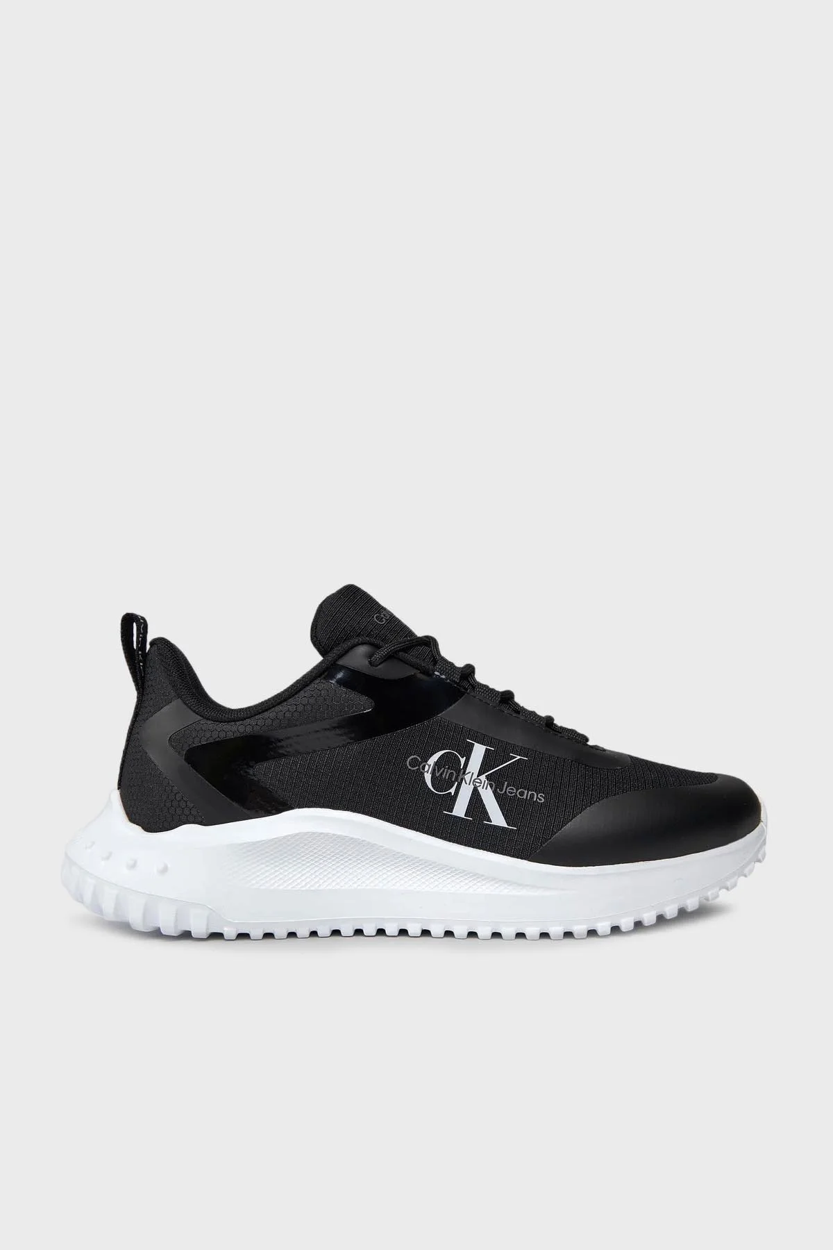 Calvin Klein Logolu Sneaker YW0YW014420GM Bayan Ayakkabı YW0YW01442 0GM SİYAH-BEYAZ - 1