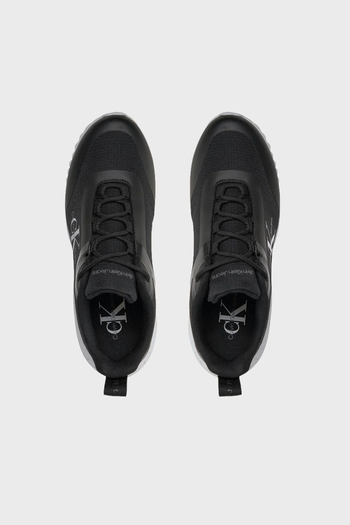 Calvin Klein Logolu Sneaker YW0YW014420GM Bayan Ayakkabı YW0YW01442 0GM SİYAH-BEYAZ - 5