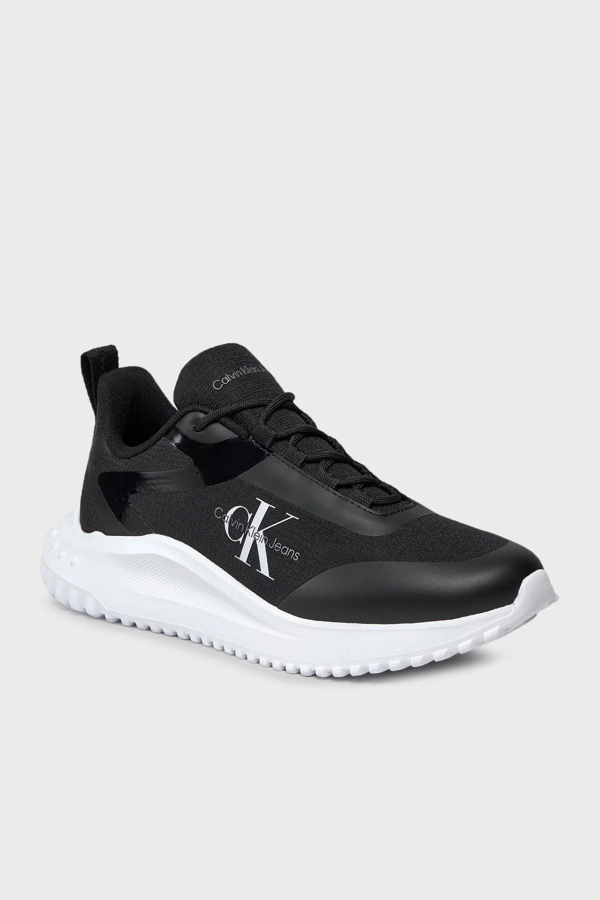 Calvin Klein Logolu Sneaker YW0YW014420GM Bayan Ayakkabı YW0YW01442 0GM SİYAH-BEYAZ - 6