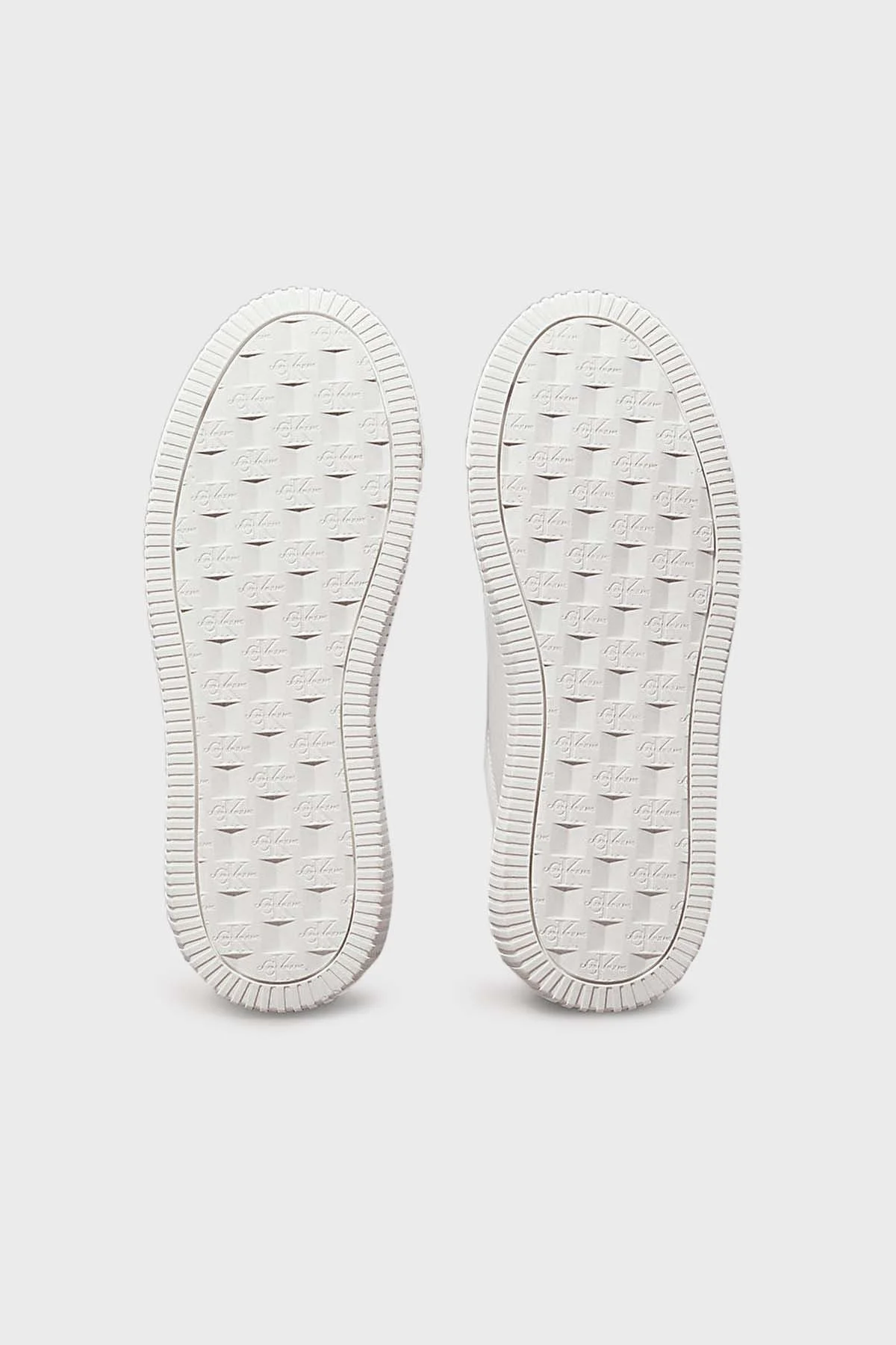 Calvin Klein Logolu Sneaker YW0YW014760K9 Bayan Ayakkabı YW0YW01476 0K9 BEYAZ-GÜMÜŞ - 5