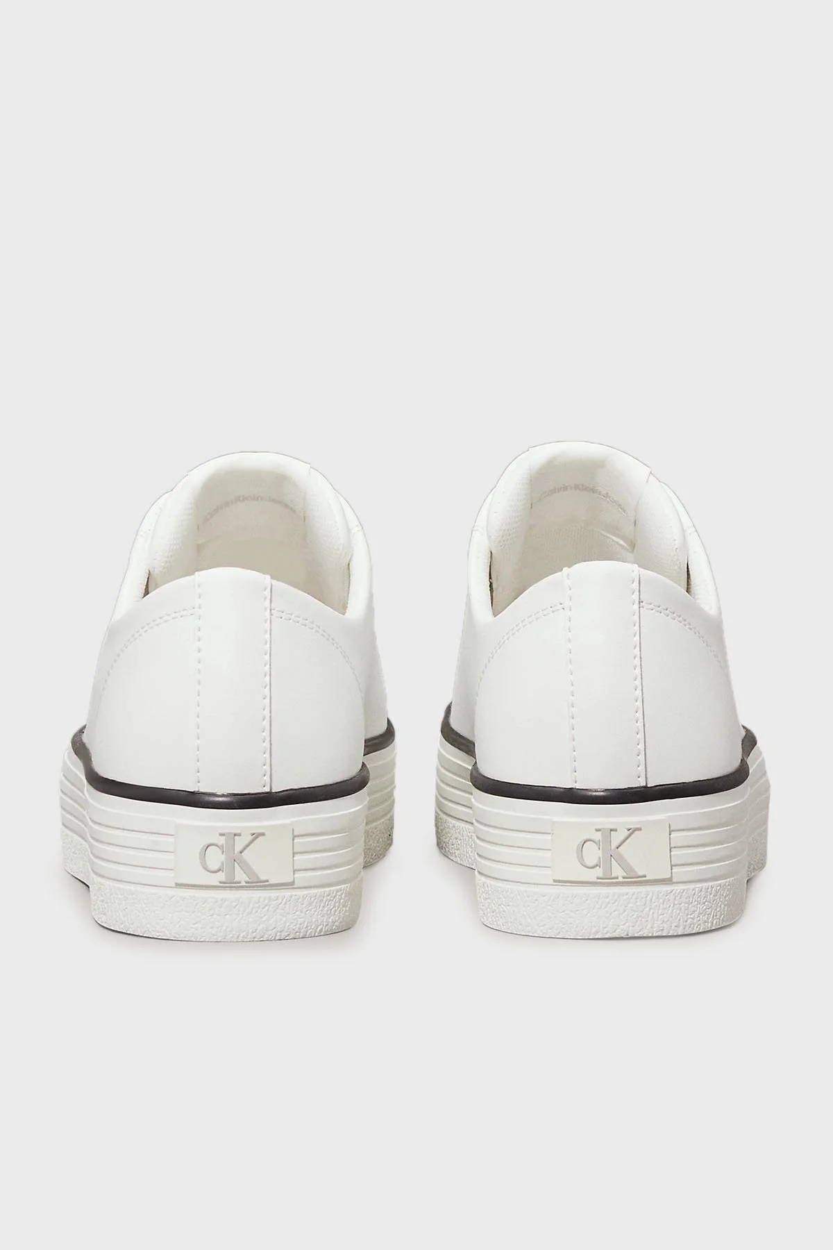 Calvin Klein Logolu Sneaker YW0YW0163301W Bayan Ayakkabı YW0YW01633 01W BEYAZ-SİYAH - 13