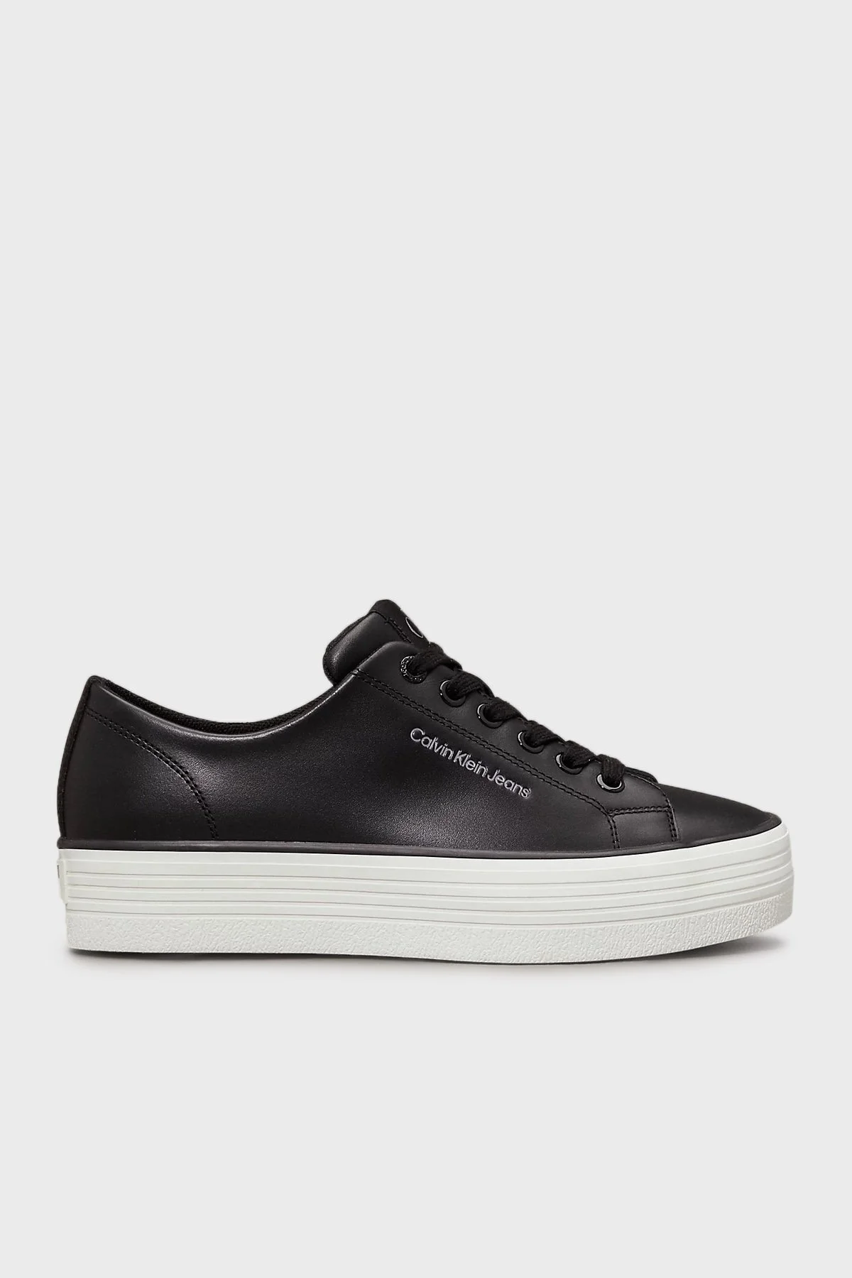 Calvin Klein Logolu Sneaker YW0YW016330GM Bayan Ayakkabı YW0YW01633 0GM SİYAH-BEYAZ - 8