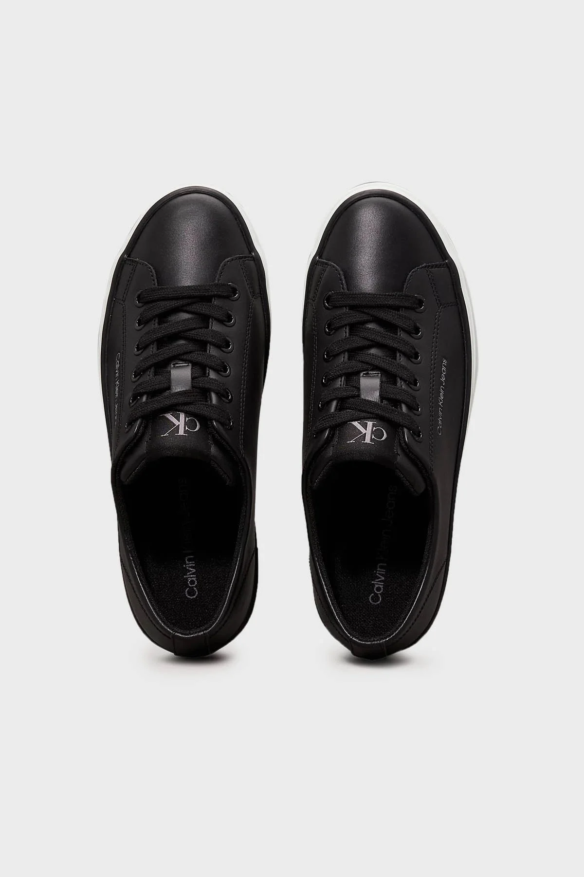 Calvin Klein Logolu Sneaker YW0YW016330GM Bayan Ayakkabı YW0YW01633 0GM SİYAH-BEYAZ - 11