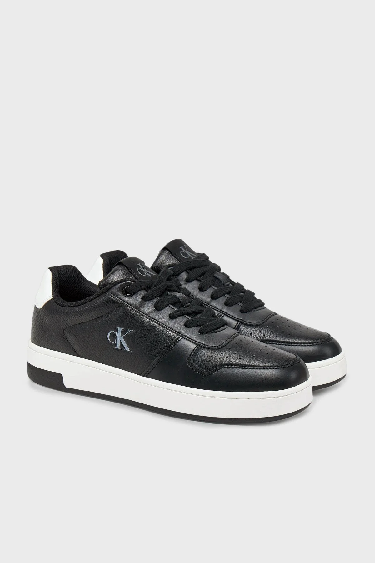 Calvin Klein Logolu Sneaker YW0YW017650GM Bayan Ayakkabı YW0YW01765 0GM SİYAH-BEYAZ - 8
