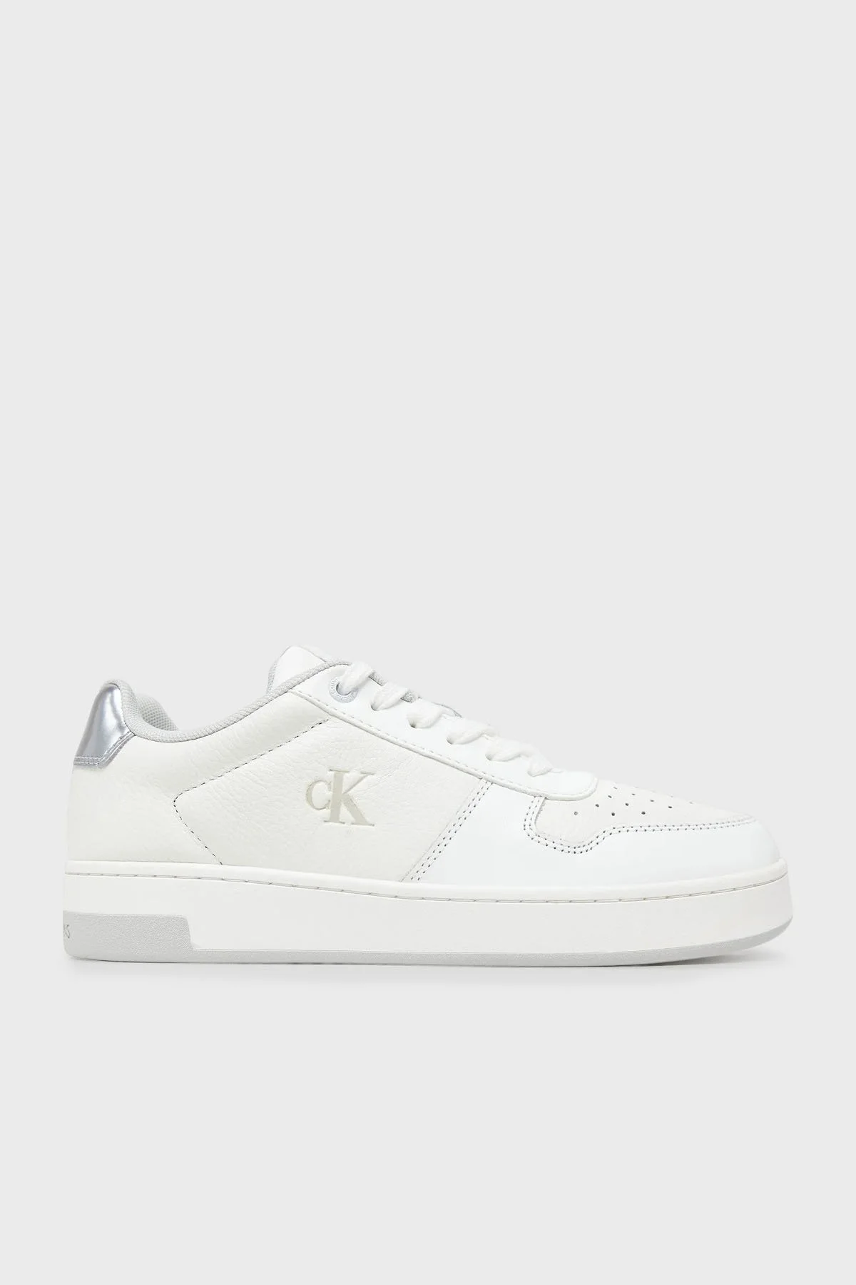 Calvin Klein Logolu Sneaker YW0YW017650LI Bayan Ayakkabı YW0YW01765 0LI BEYAZ-GÜMÜŞ - 7