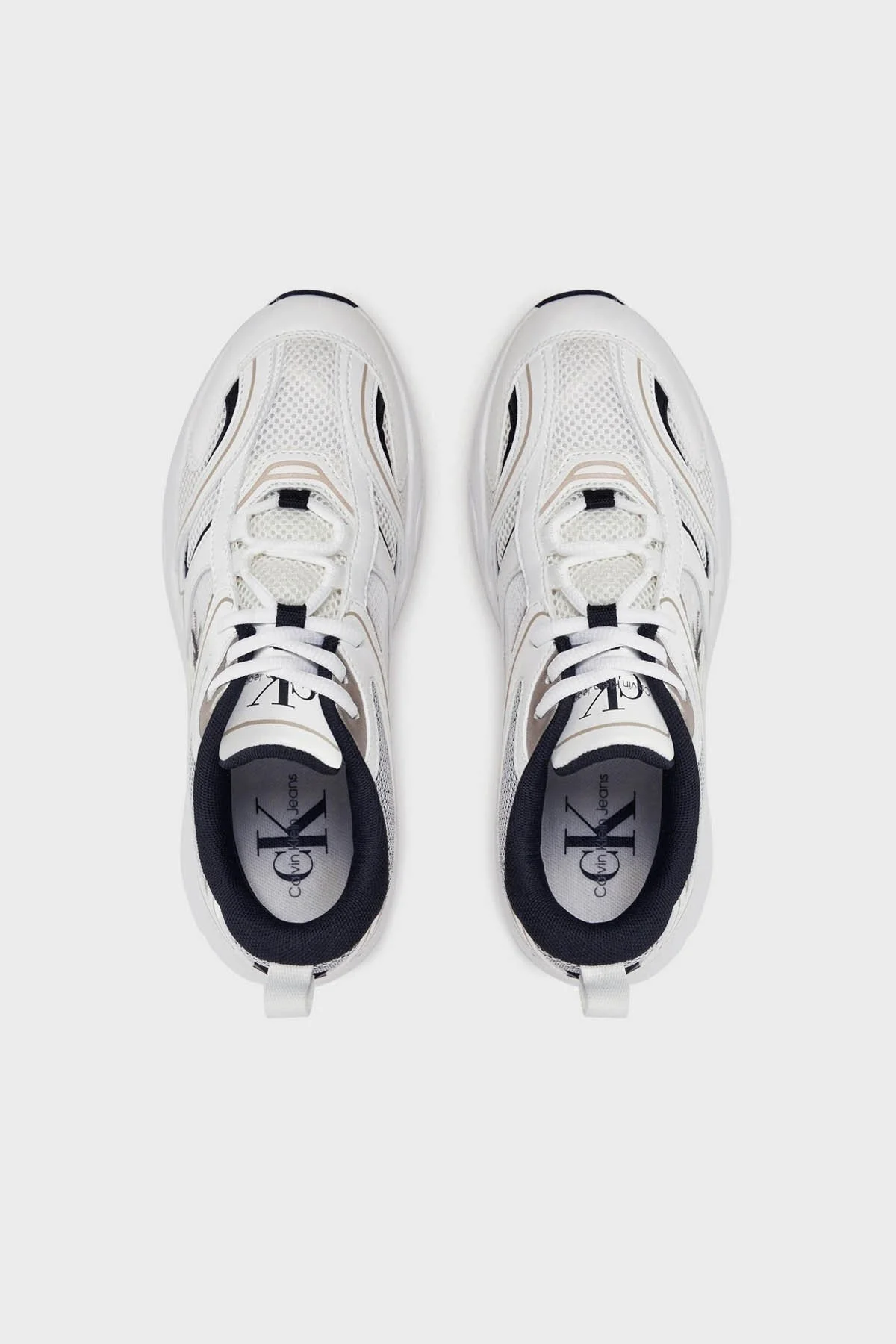 Calvin Klein Logolu Sneaker YW0YW0180701W Bayan Ayakkabı YW0YW01807 01W BEYAZ-SİYAH - 16