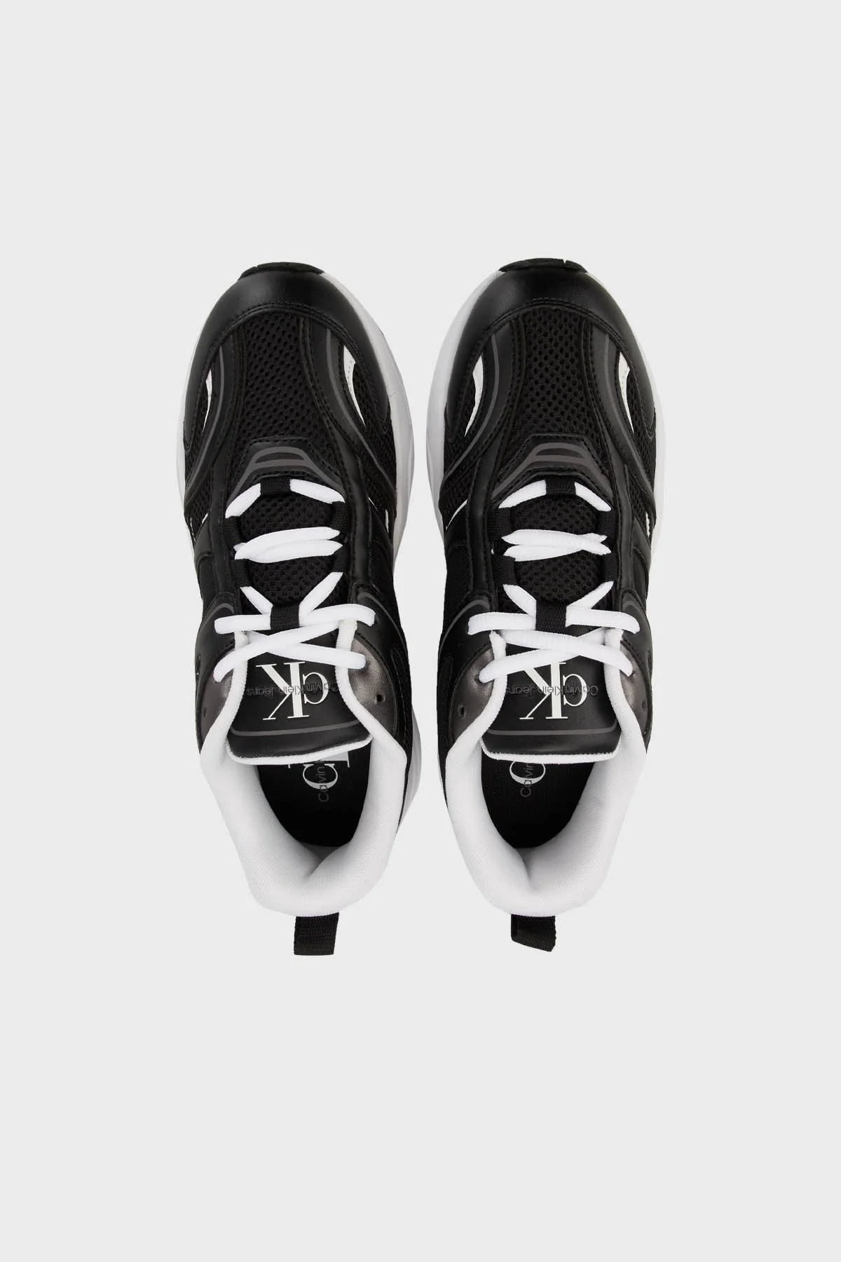 Calvin Klein Logolu Sneaker YW0YW018070GM Bayan Ayakkabı YW0YW01807 0GM SİYAH-BEYAZ - 9
