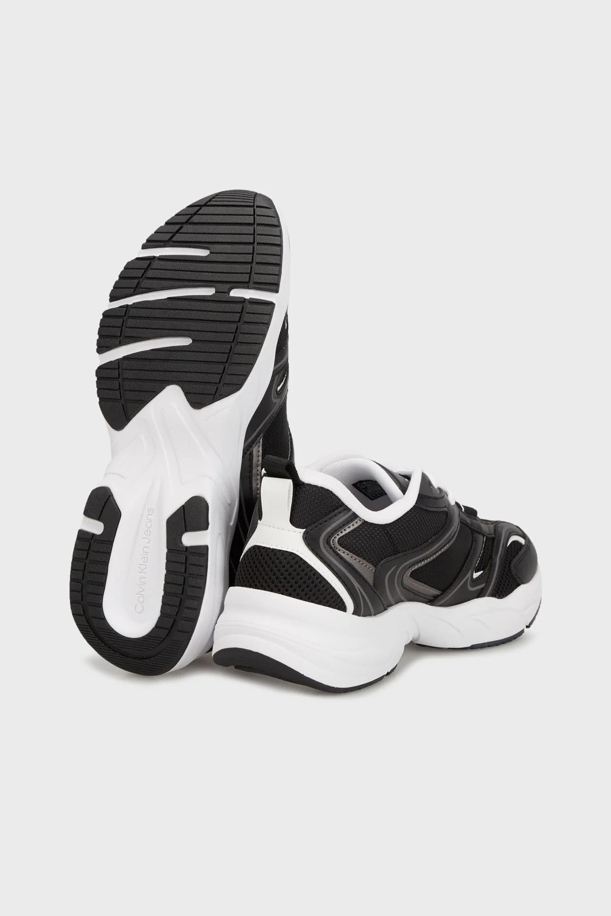 Calvin Klein Logolu Sneaker YW0YW018070GM Bayan Ayakkabı YW0YW01807 0GM SİYAH-BEYAZ - 10
