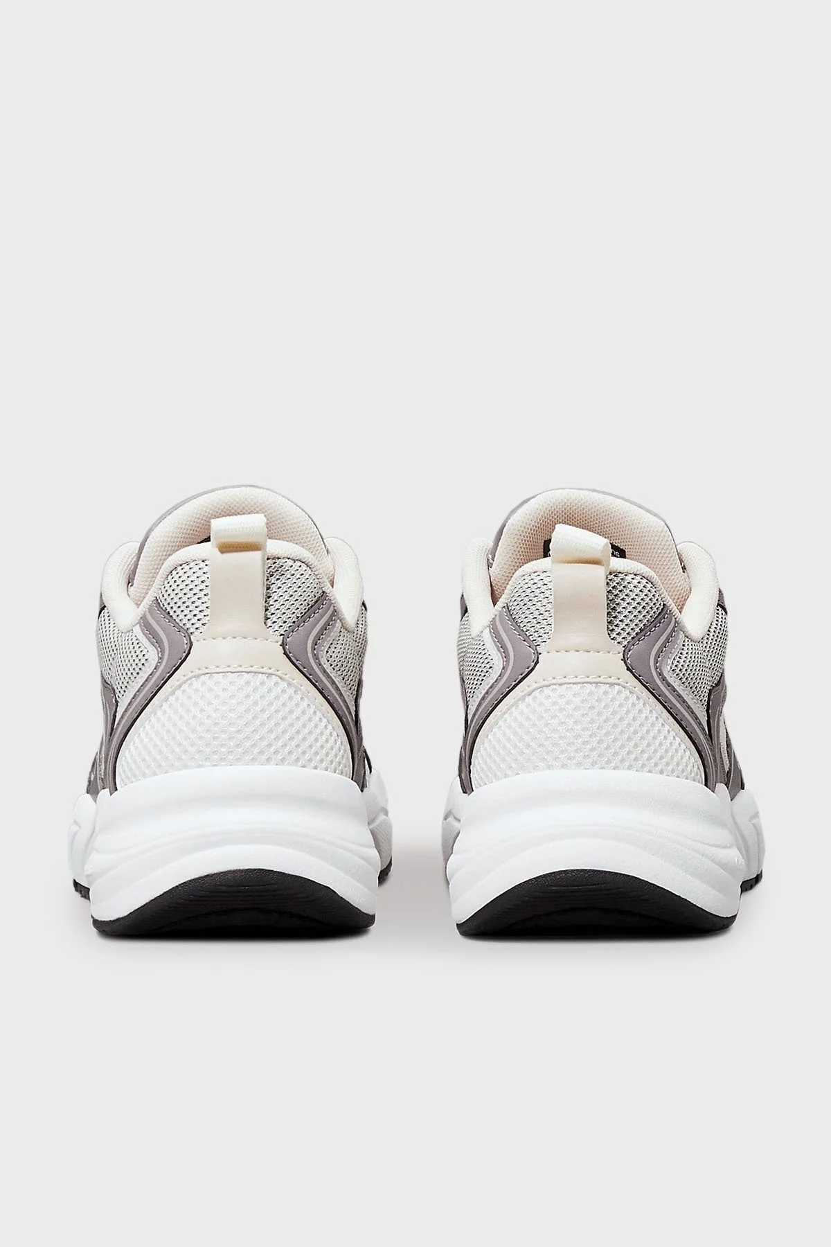 Calvin Klein Logolu Sneaker YW0YW018070IM Bayan Ayakkabı YW0YW01807 0IM Gri-Krem - 12