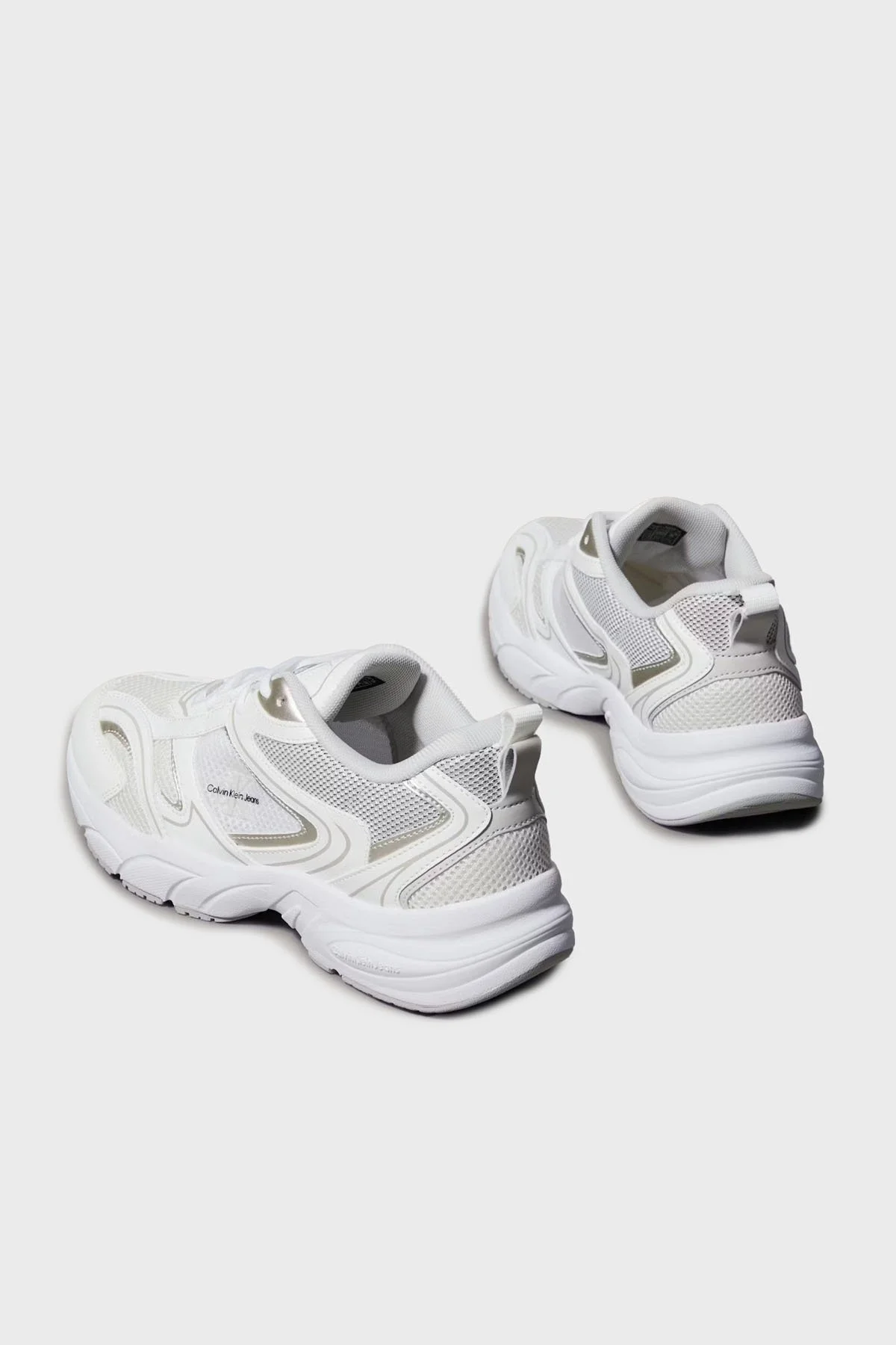 Calvin Klein Logolu Sneaker YW0YW018070LI Bayan Ayakkabı YW0YW01807 0LI BEYAZ-GÜMÜŞ - 8