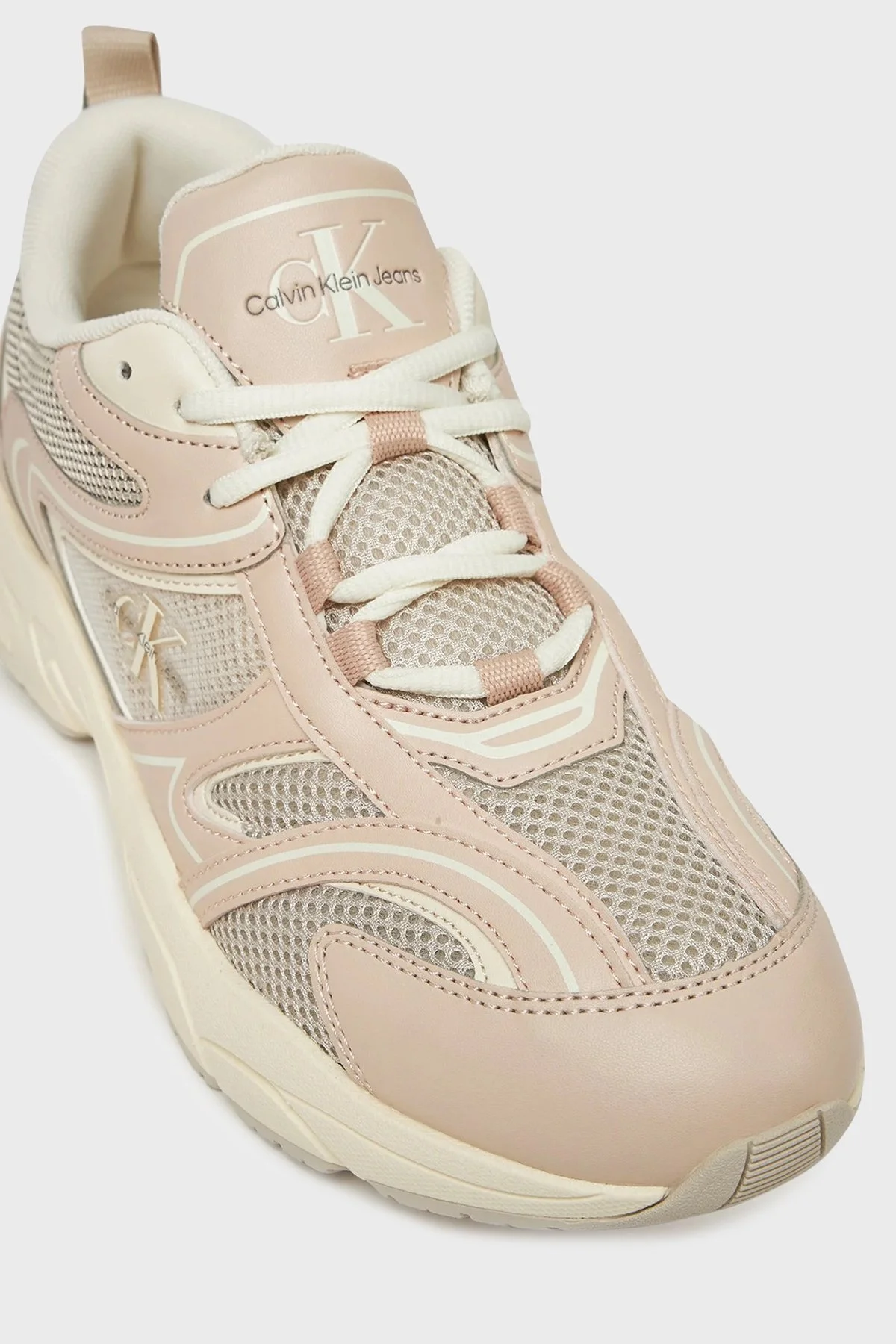 Calvin Klein Logolu Sneaker YW0YW018070YB Bayan Ayakkabı YW0YW01807 0YB Bej-Pudra - 11
