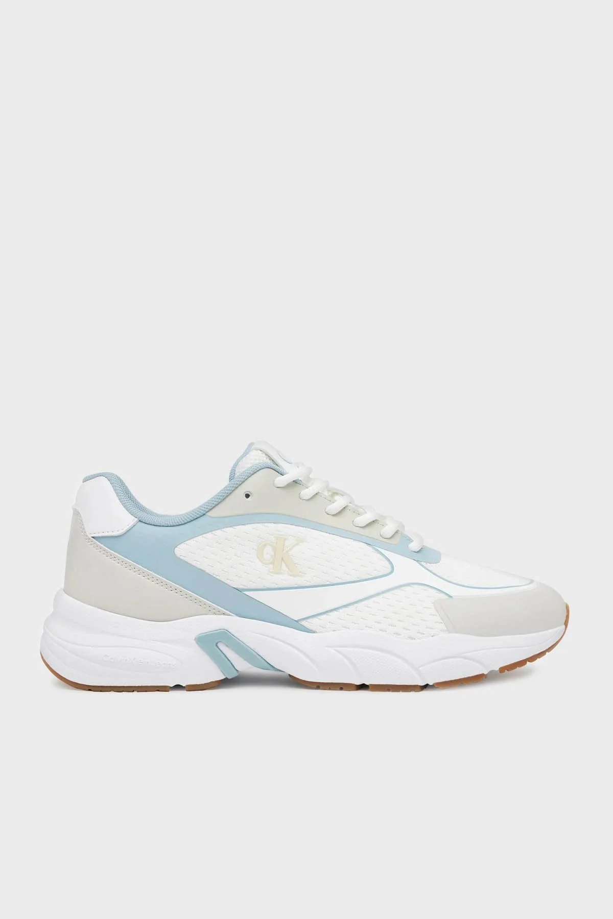 Calvin Klein Logolu Sneaker YW0YW0188702U Bayan Ayakkabı YW0YW01887 02U BEYAZ-MAVİ - 7