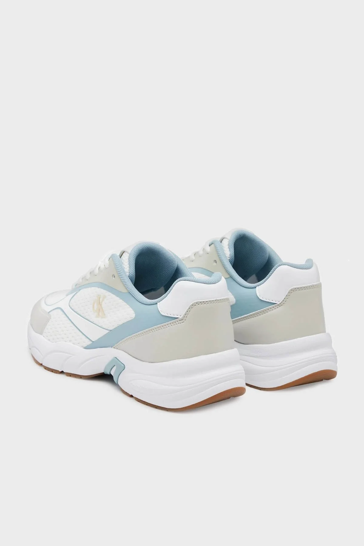 Calvin Klein Logolu Sneaker YW0YW0188702U Bayan Ayakkabı YW0YW01887 02U BEYAZ-MAVİ - 11