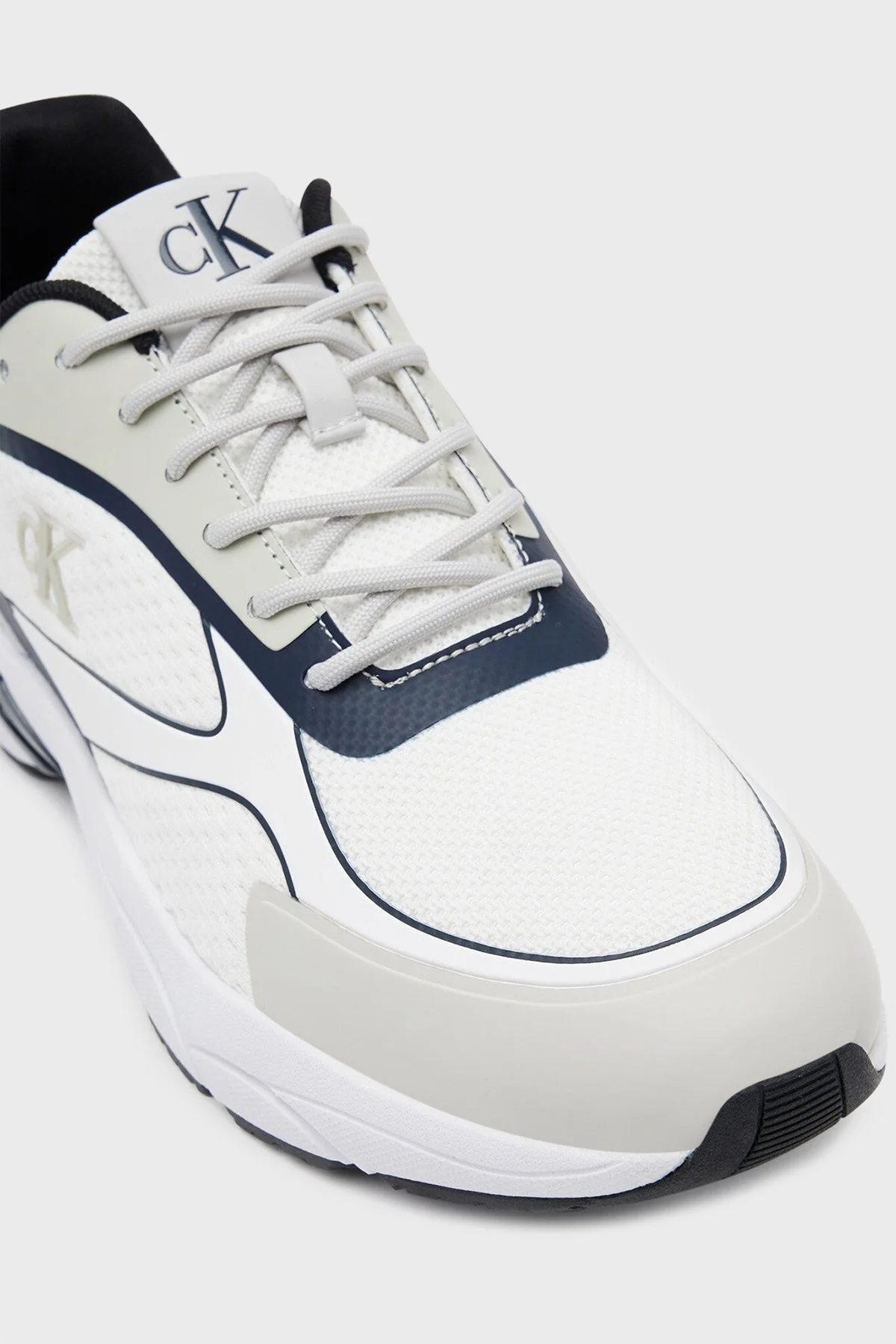 Calvin Klein Logolu Sneaker YW0YW0188702X Bayan Ayakkabı YW0YW01887 02X BEYAZ-LACİVERT - 7