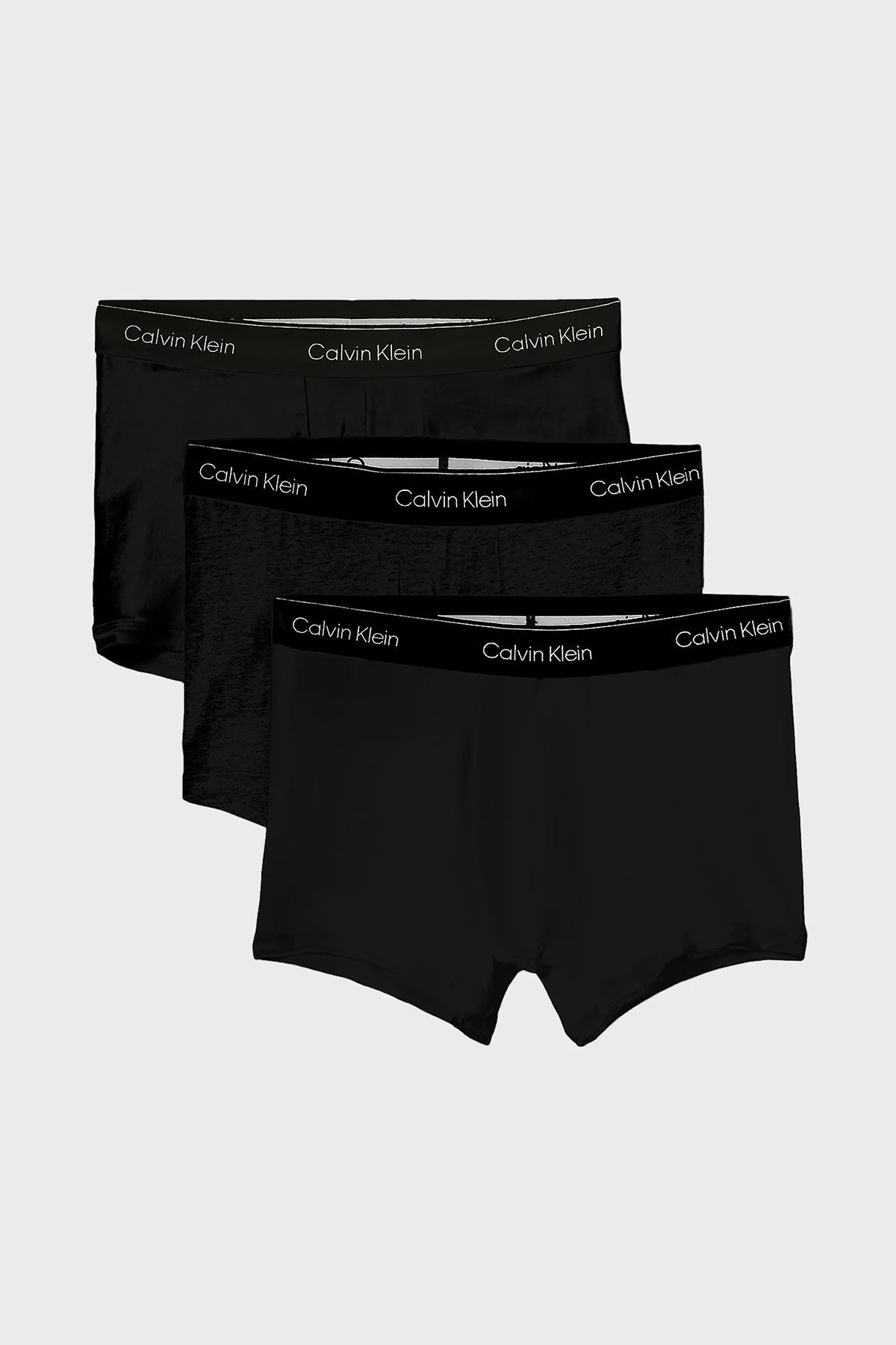 US Calvin Klein Logolu Streç Pamuklu 3 Pack LV00NB4392TM6 Erkek Boxer LV00NB4392 TM6 SİYAH - 7