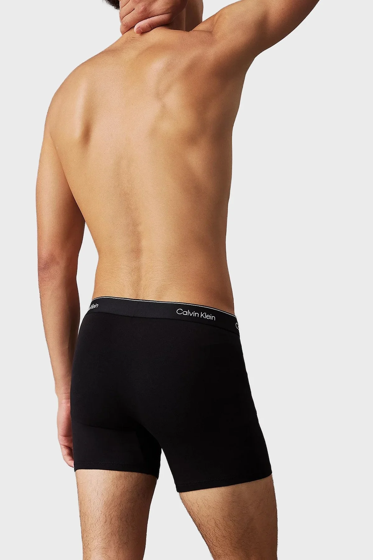 US Calvin Klein Logolu Streç Pamuklu 3 Pack LV00NB4392TM6 Erkek Boxer LV00NB4392 TM6 SİYAH - 9