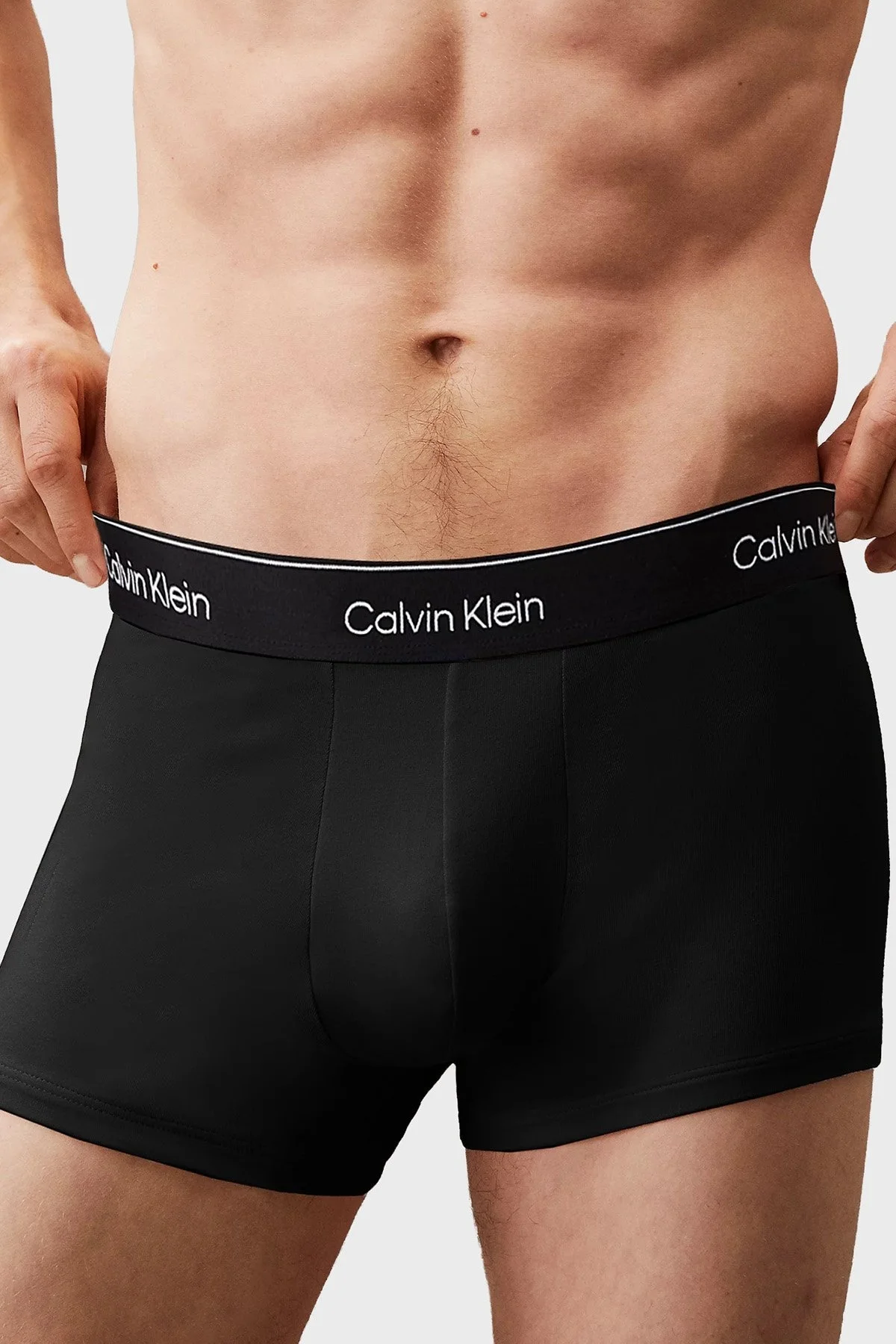 US Calvin Klein Logolu Streç Pamuklu 3 Pack LV00NB4392TM6 Erkek Boxer LV00NB4392 TM6 SİYAH - 10