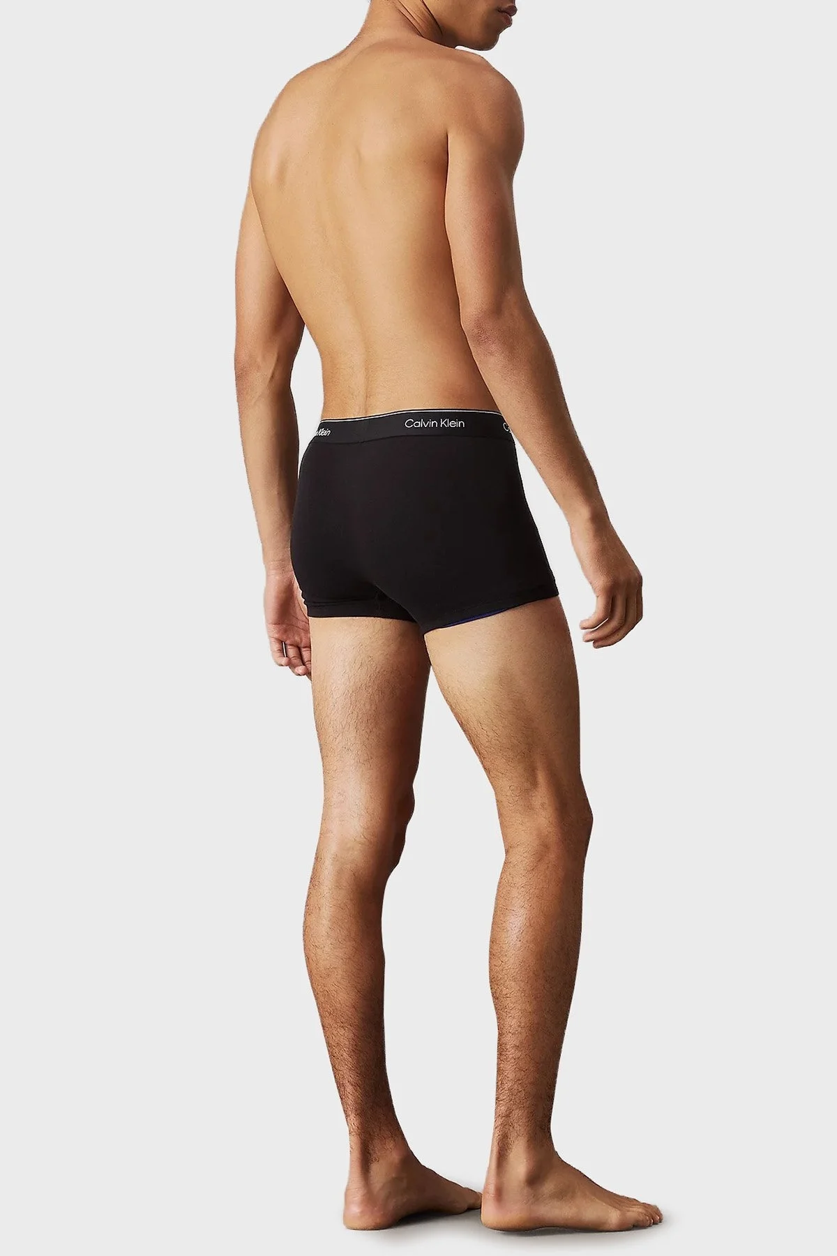 US Calvin Klein Logolu Streç Pamuklu 3 Pack LV00NB4392TM6 Erkek Boxer LV00NB4392 TM6 SİYAH - 11